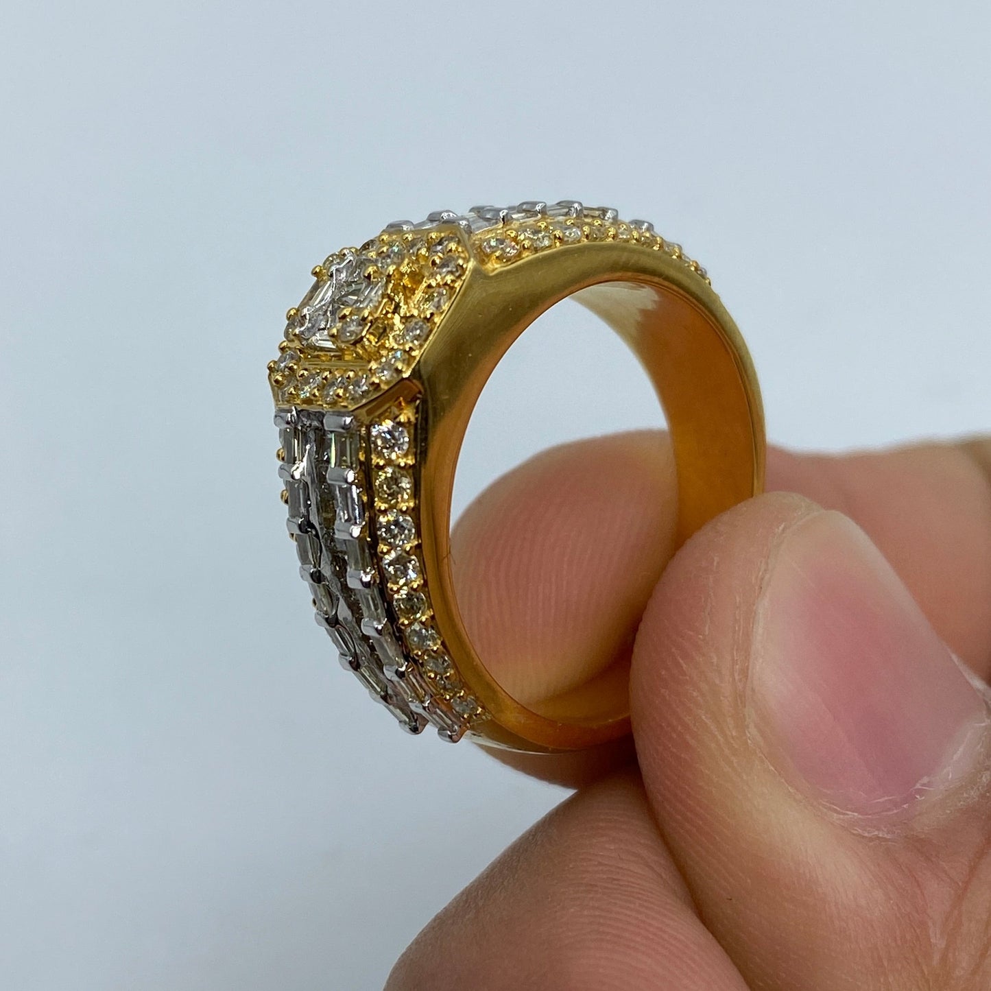 10K Diamond Baguette Ring Style #1
