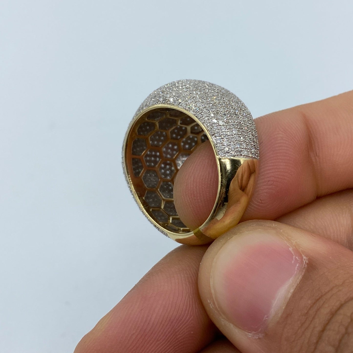 10K Dome Diamond Ring Style #2