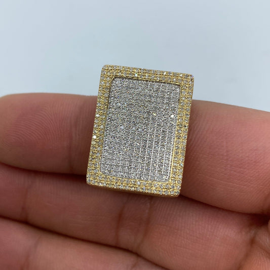 10K Rectangle Angelic Diamond Ring