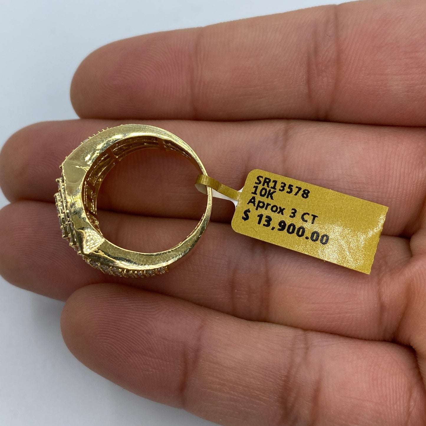 10K Square Titan Diamond Ring