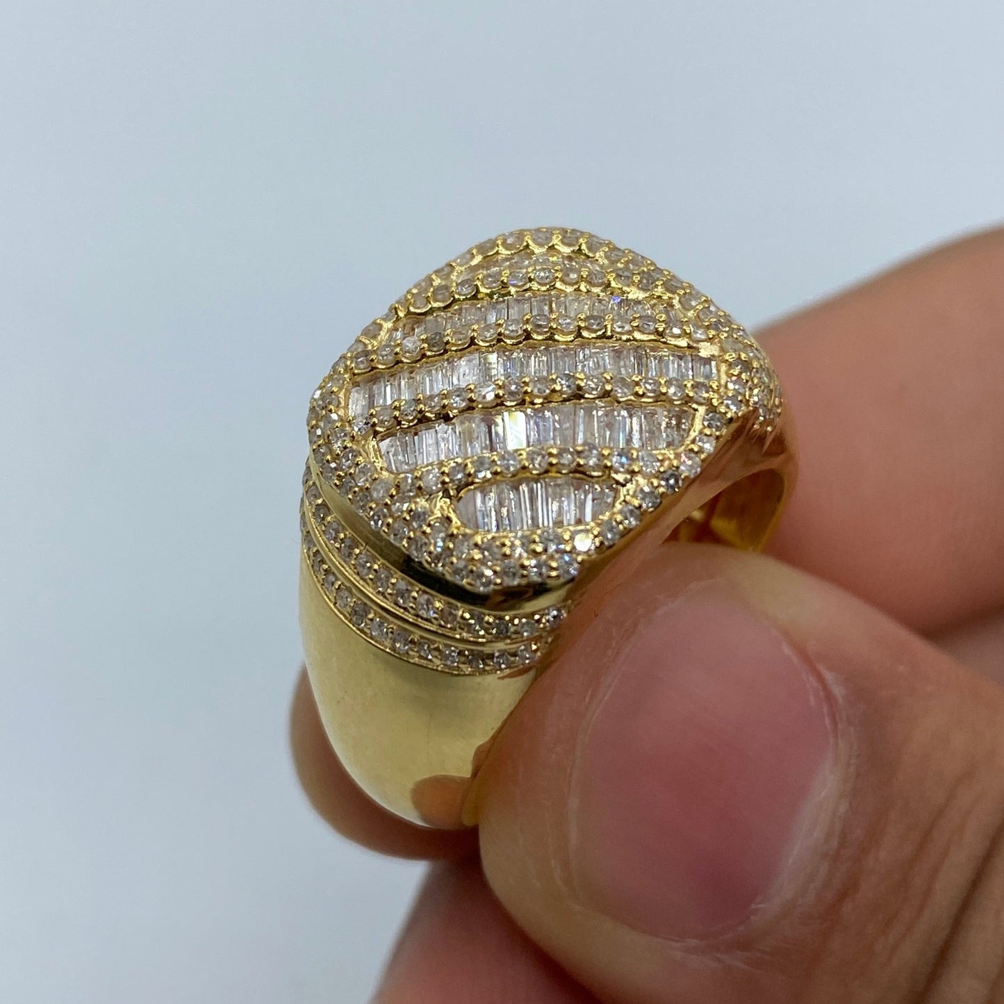 10K Diamond Baguette Ring Style #4