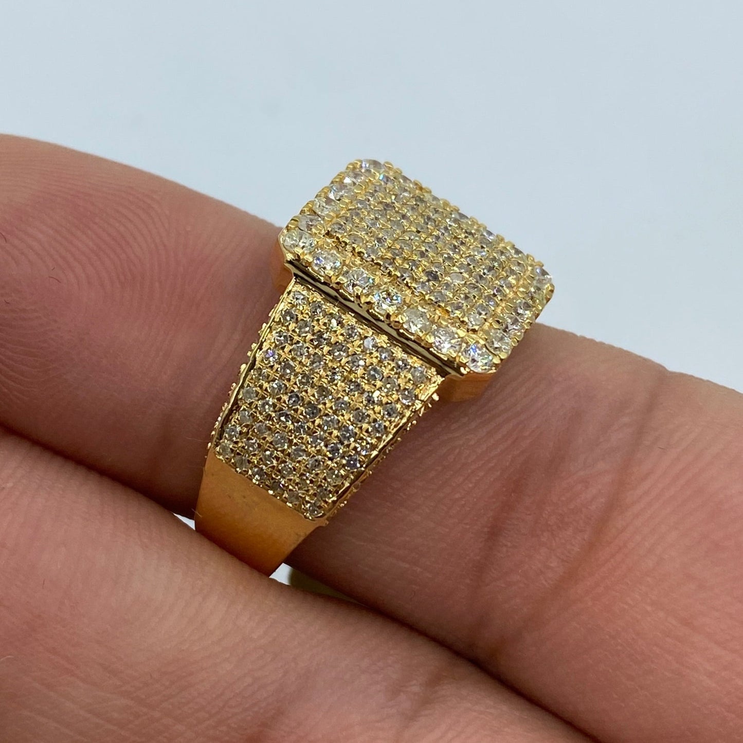 10K Square Thanos Diamond Ring