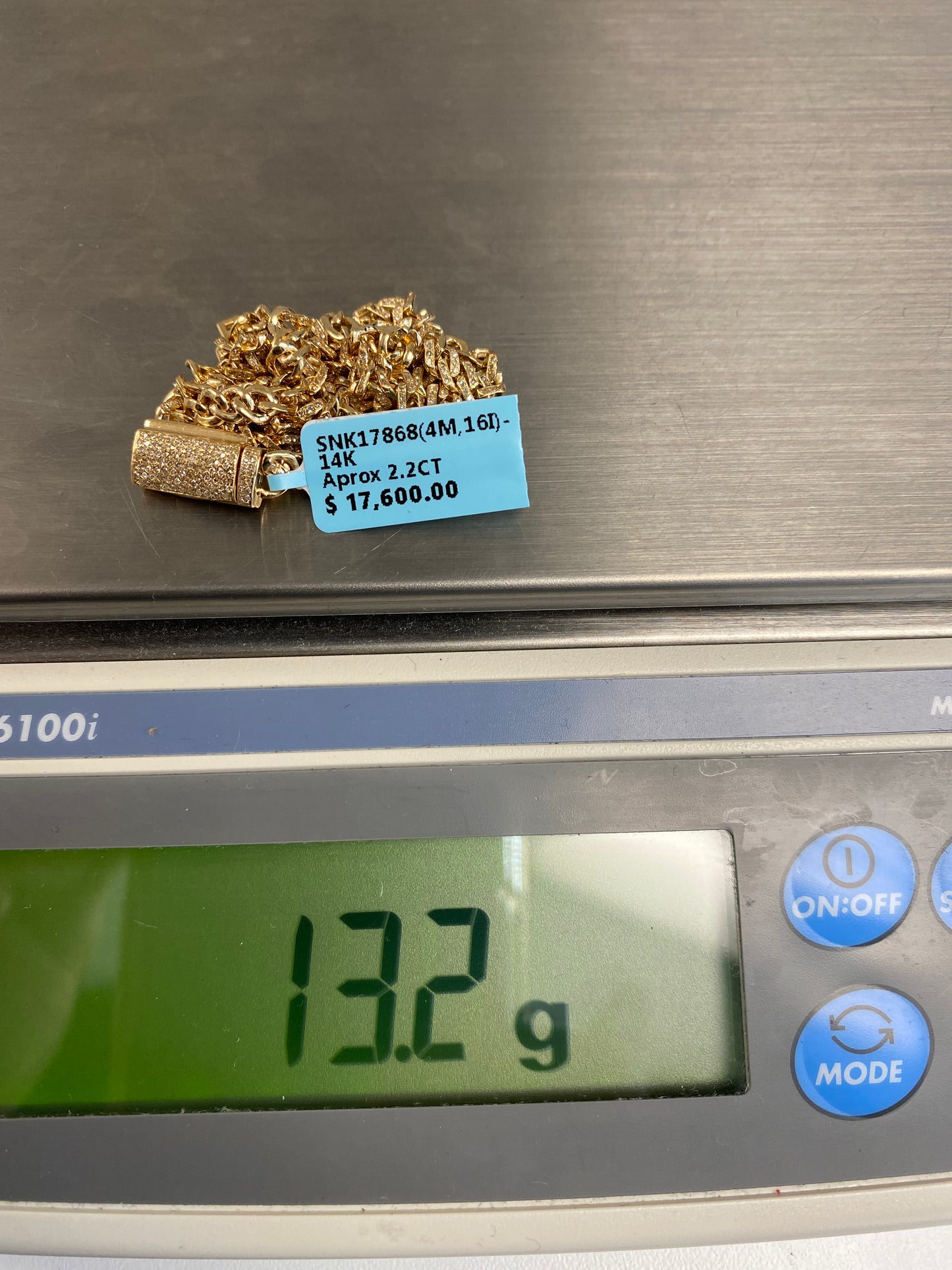 14K Cuban Chain 4mm, 16in