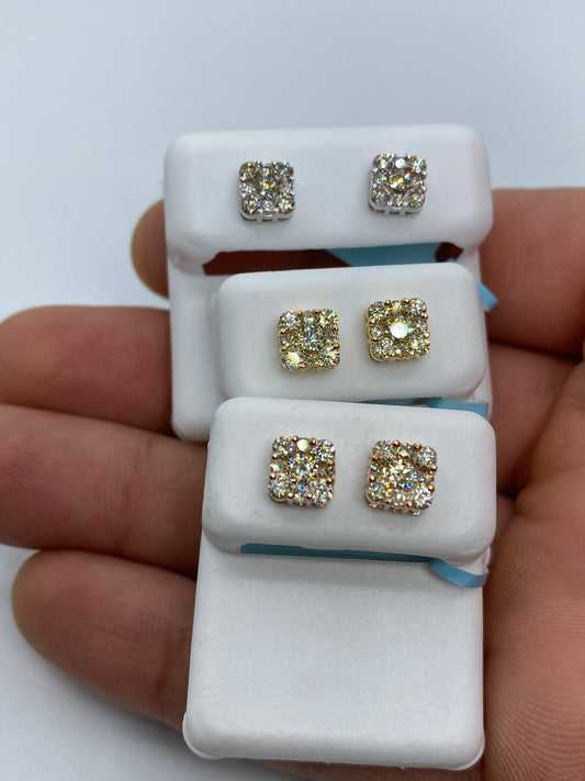 Square Stud Earrings Size #3
