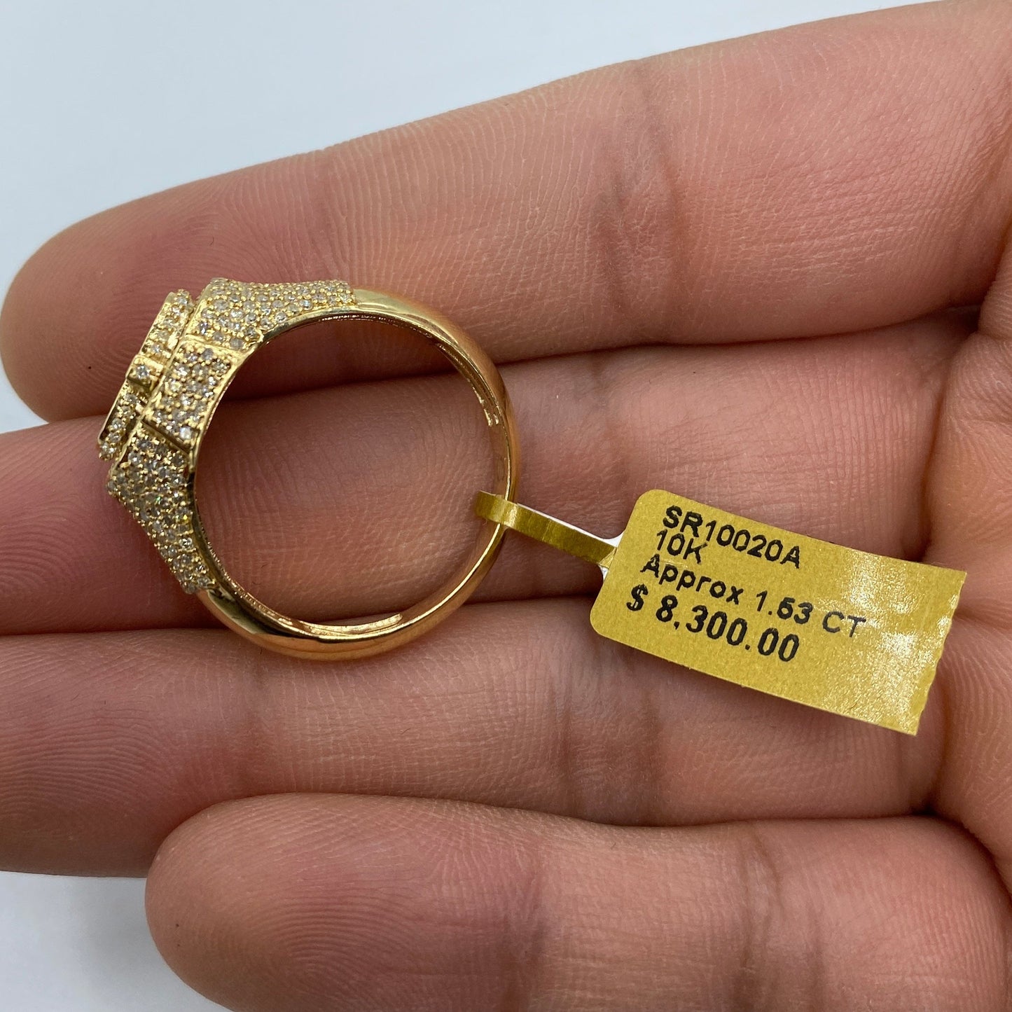 10K 3D Spade Diamond Ring