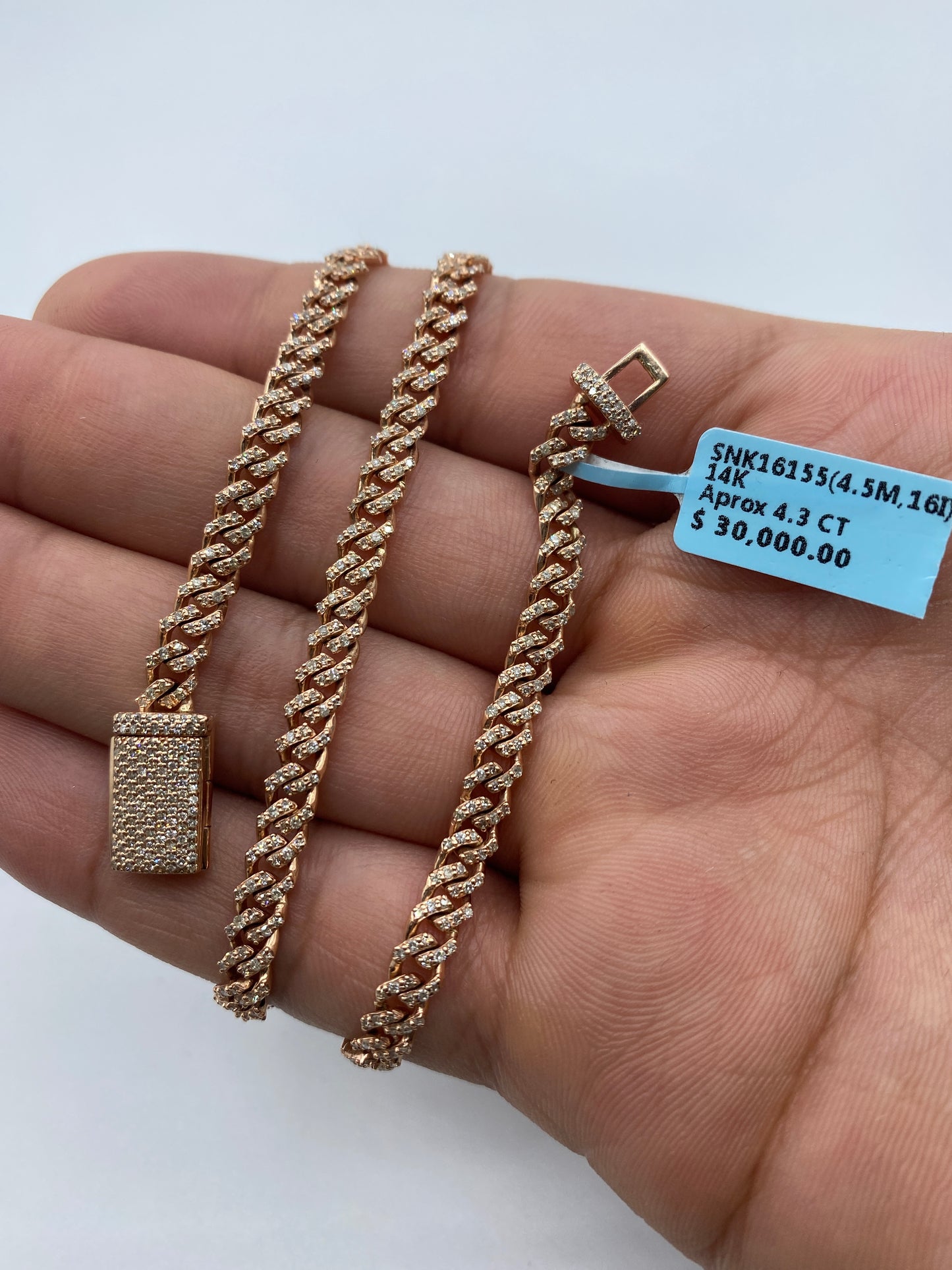 14K Cuban Chain 4.5mm, 16in