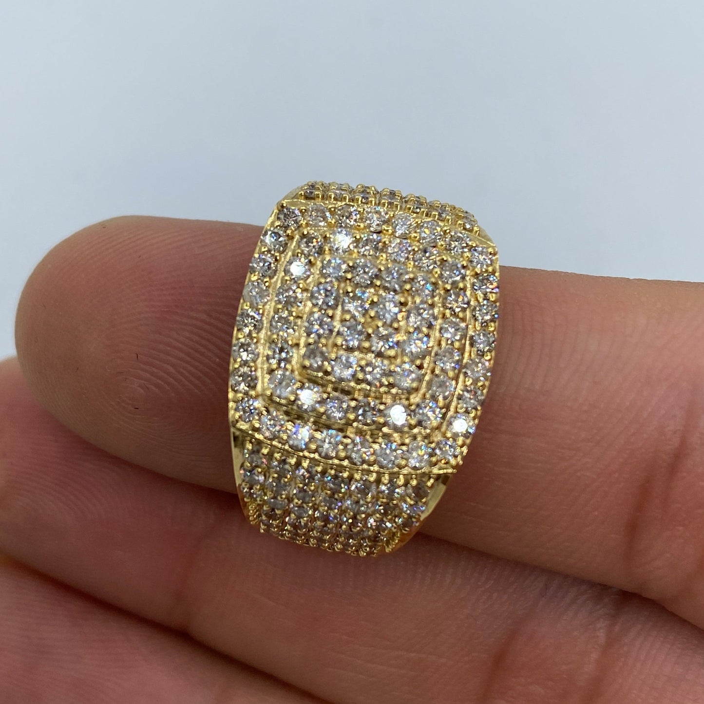 10K Square Titan Diamond Ring