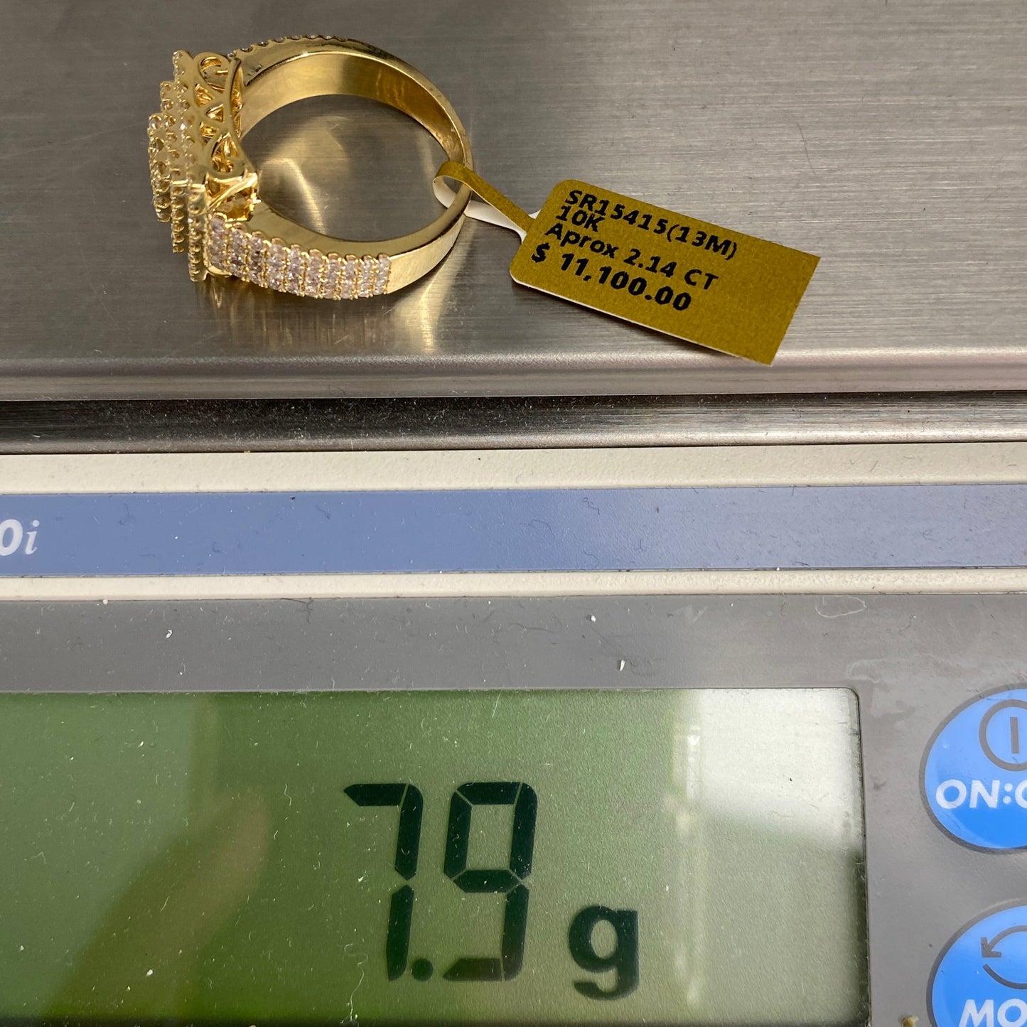 10K Square Love Diamond Ring