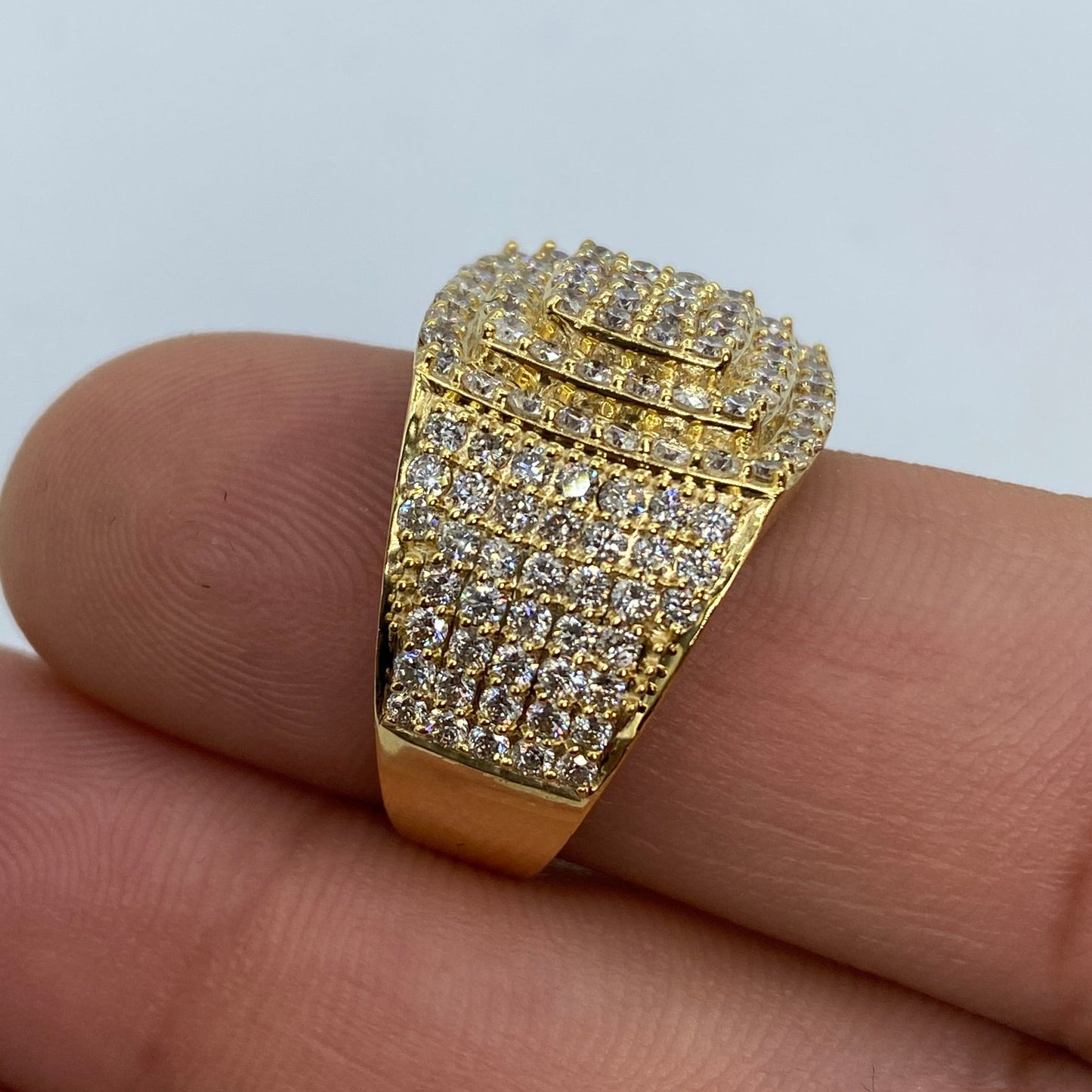 10K Square Titan Diamond Ring