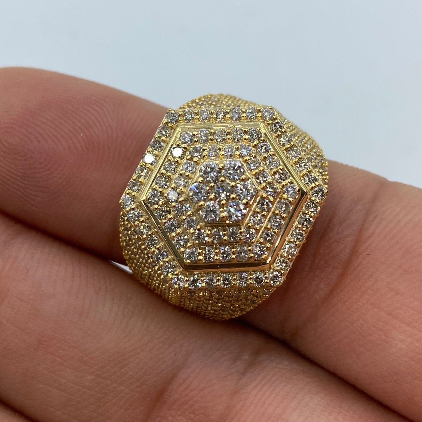 10K 3D Diamond Ring