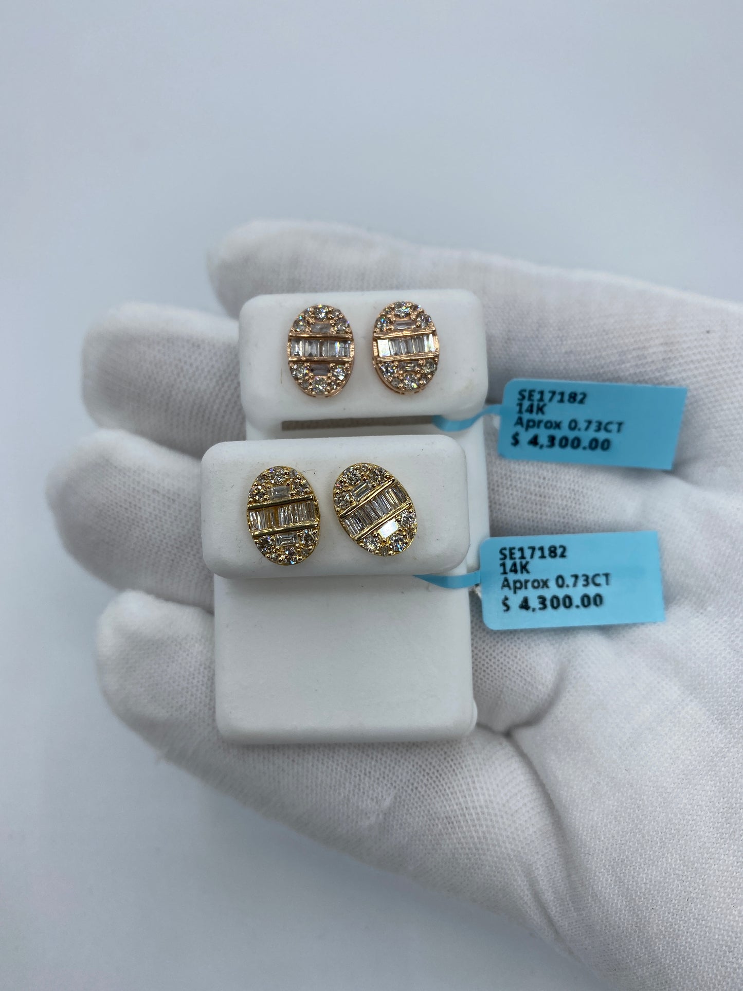 Oval Baguette Earrings