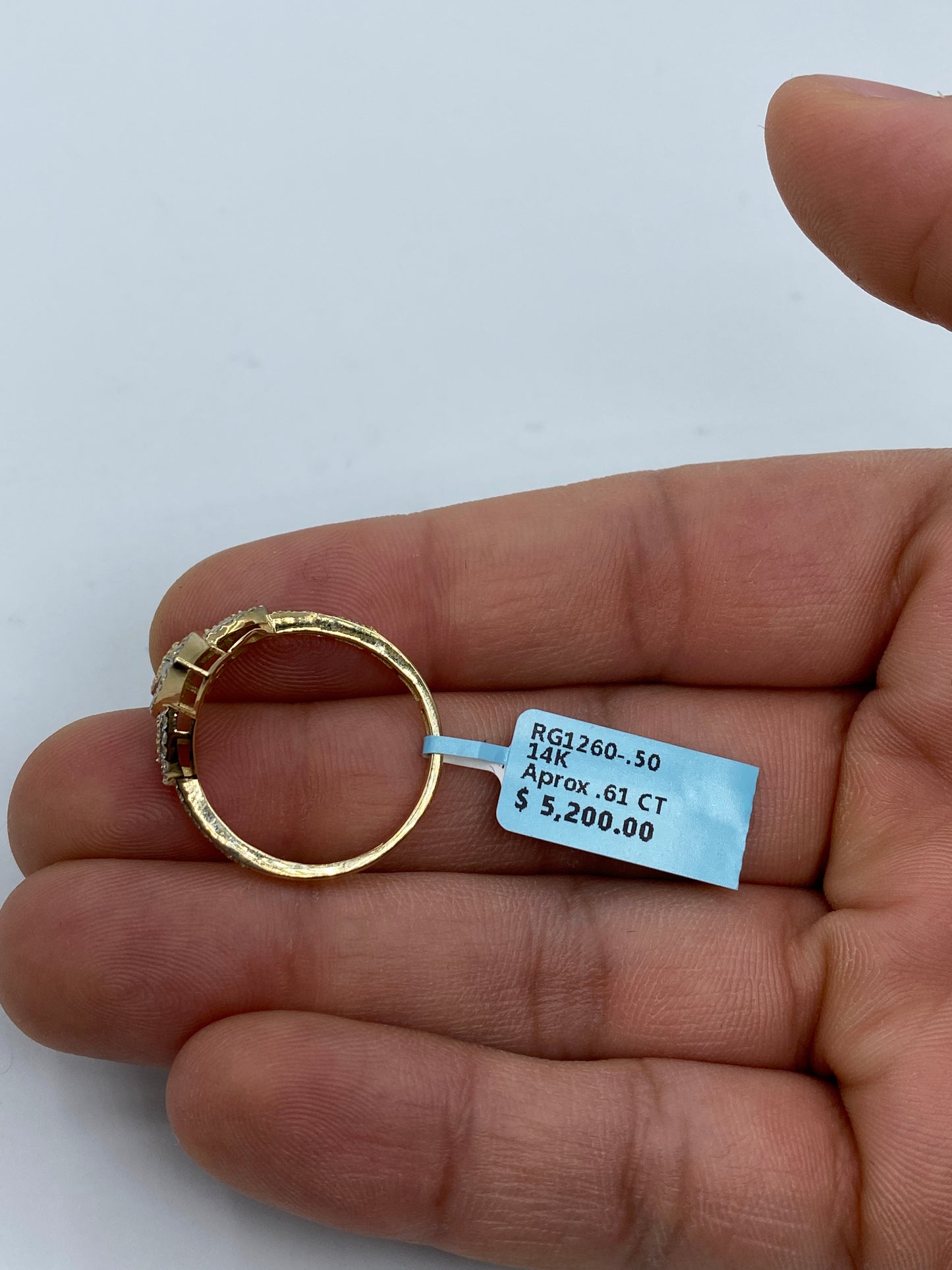 Tri-stone Pear Shape Engagement Ring