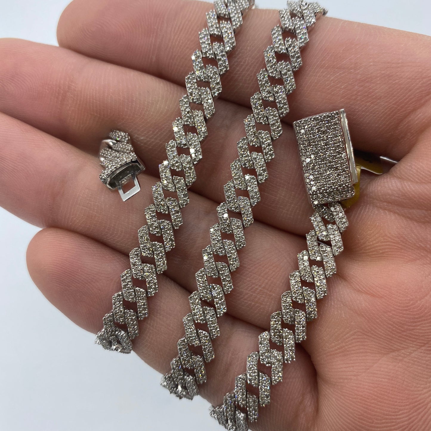 10K 6.5MM Cuban Link Diamond Chain 18"
