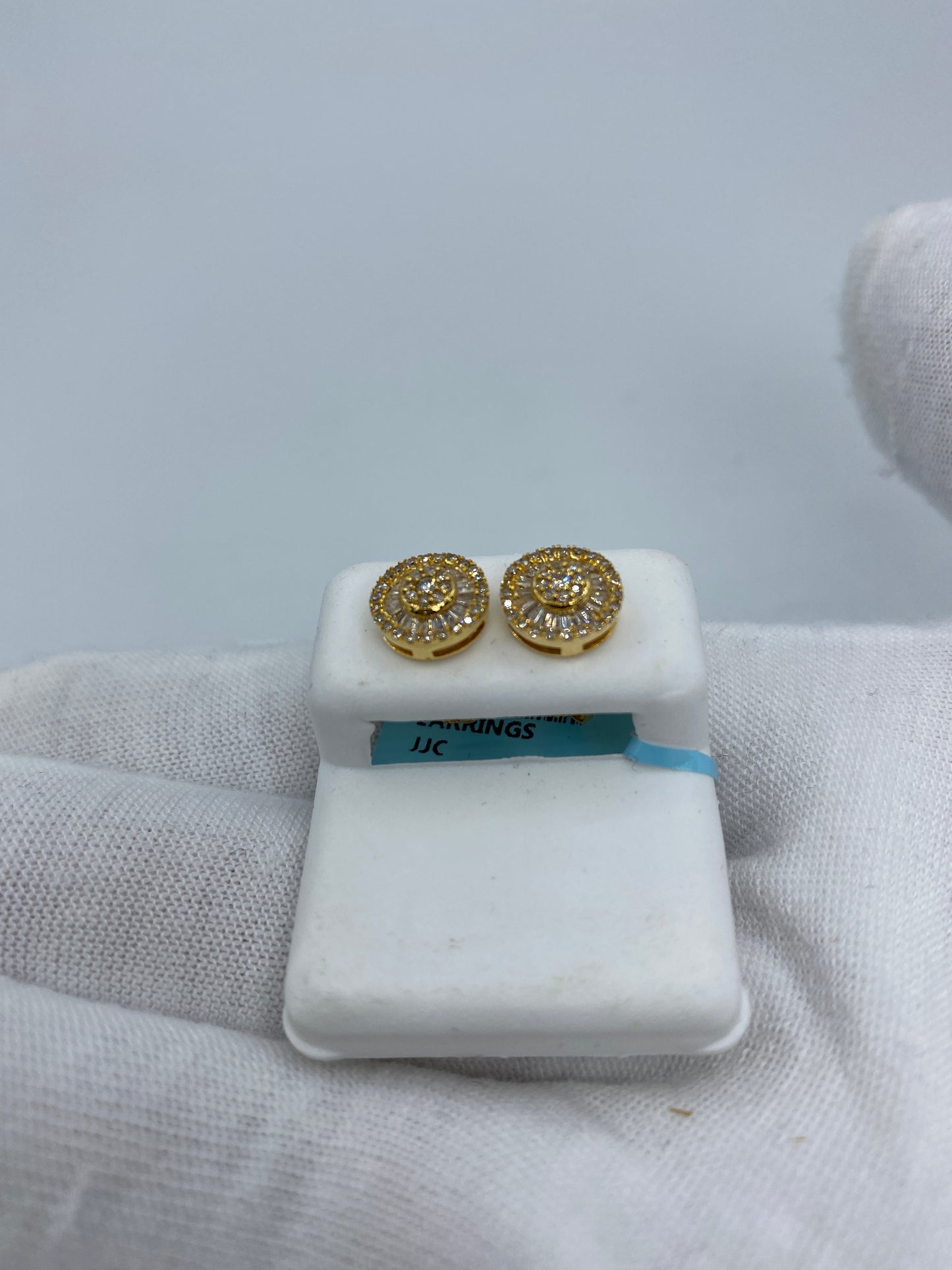 Circle Gutter Baguette Earrings