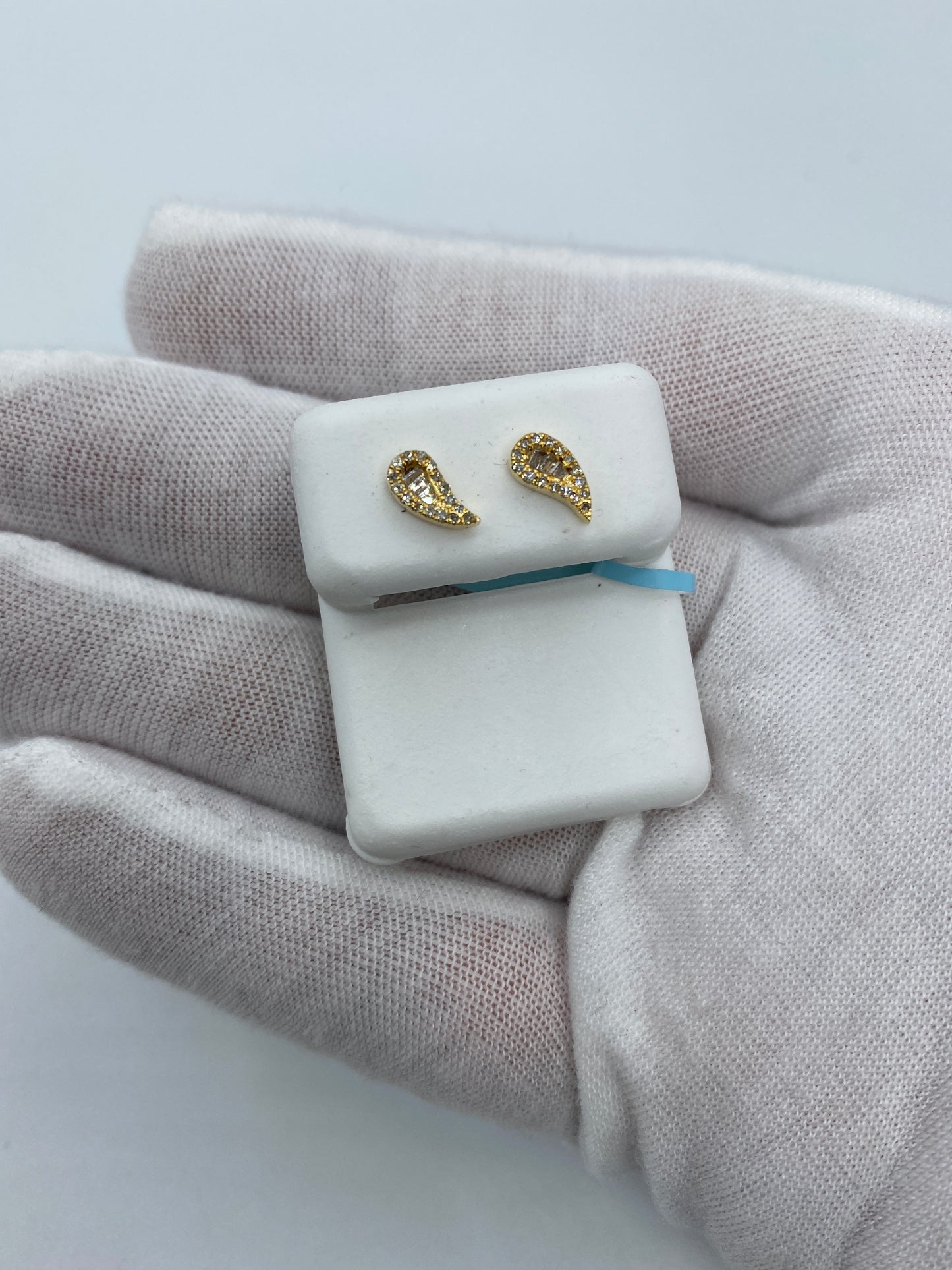 Tear Baguette Earrings