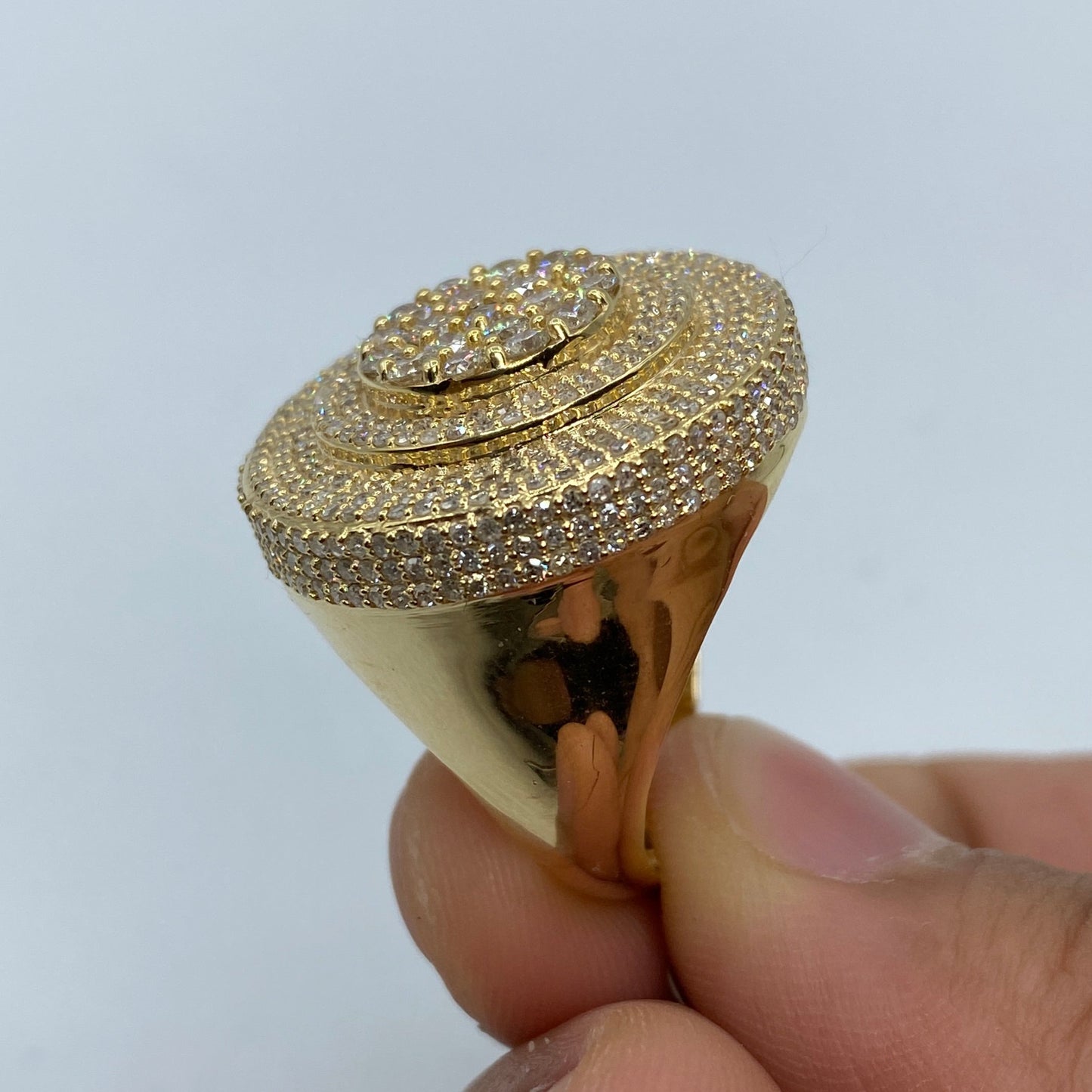 10K Circle Zeus Diamond Ring Size #1