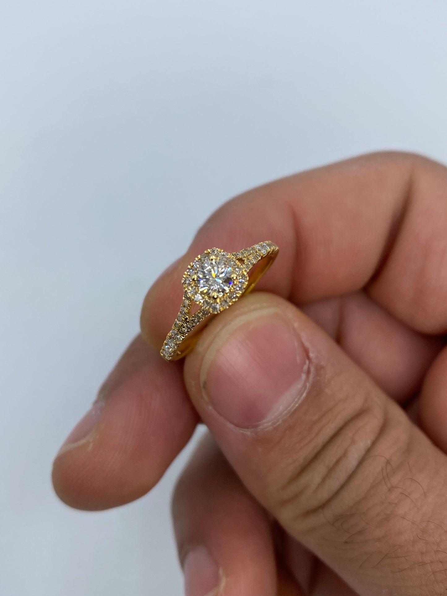 Large Center Stone Engagement Ring