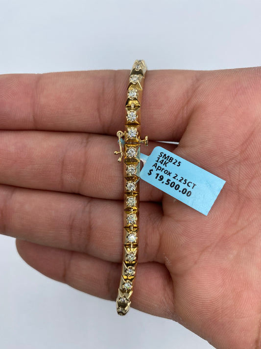 14K Castle Bracelet 5mm, 8in