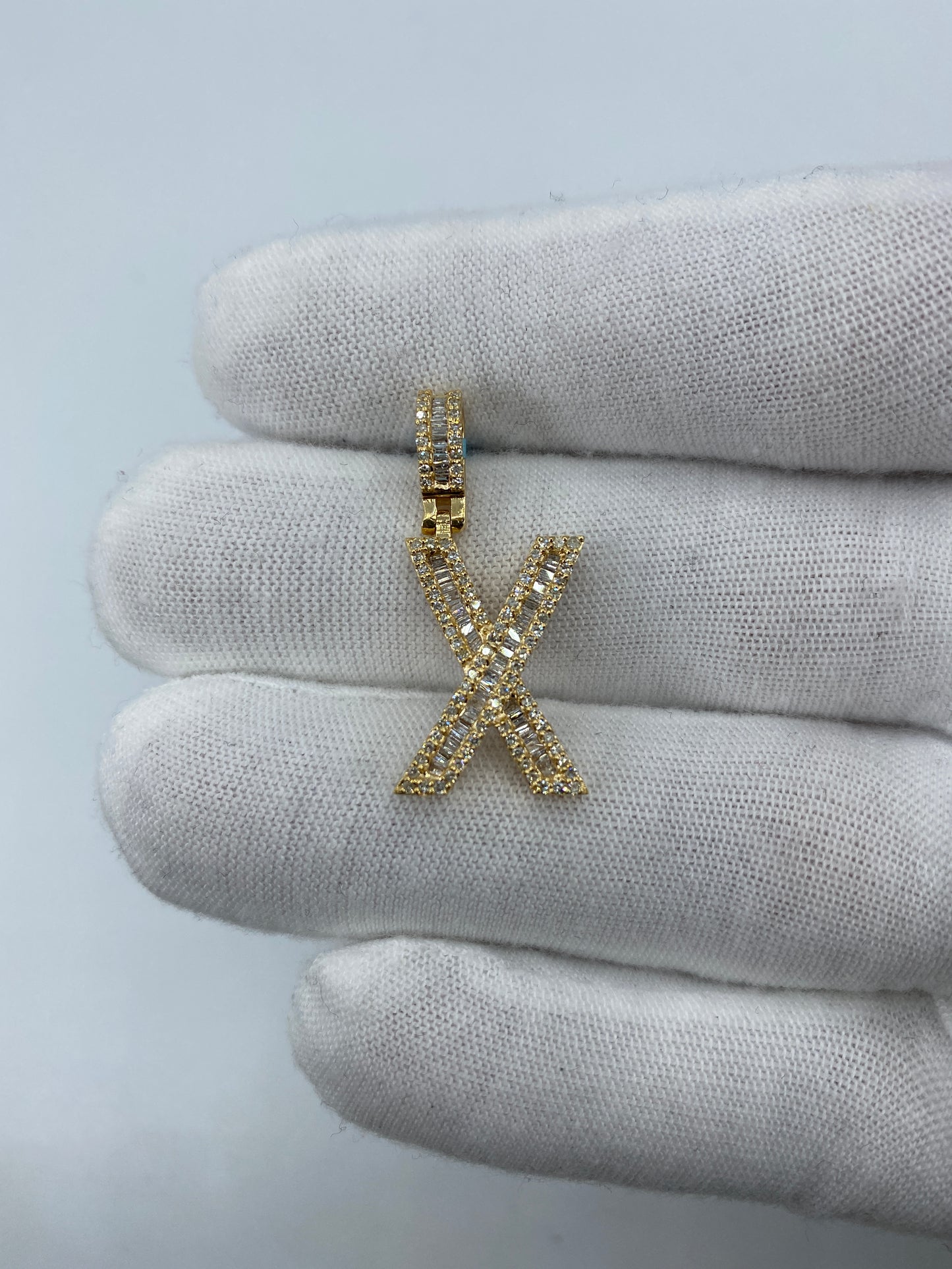 14K X Baguette Initial