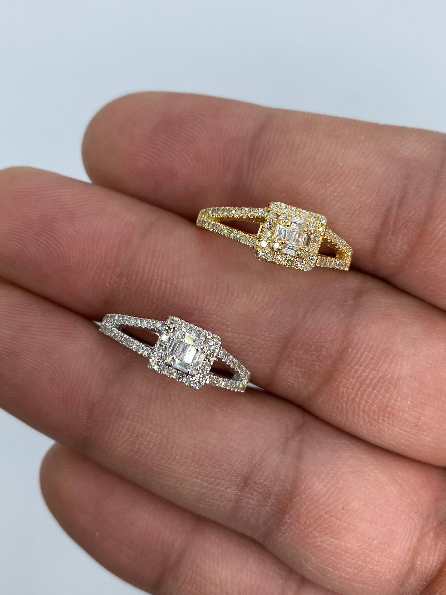 Square Baguette Engagement Ring