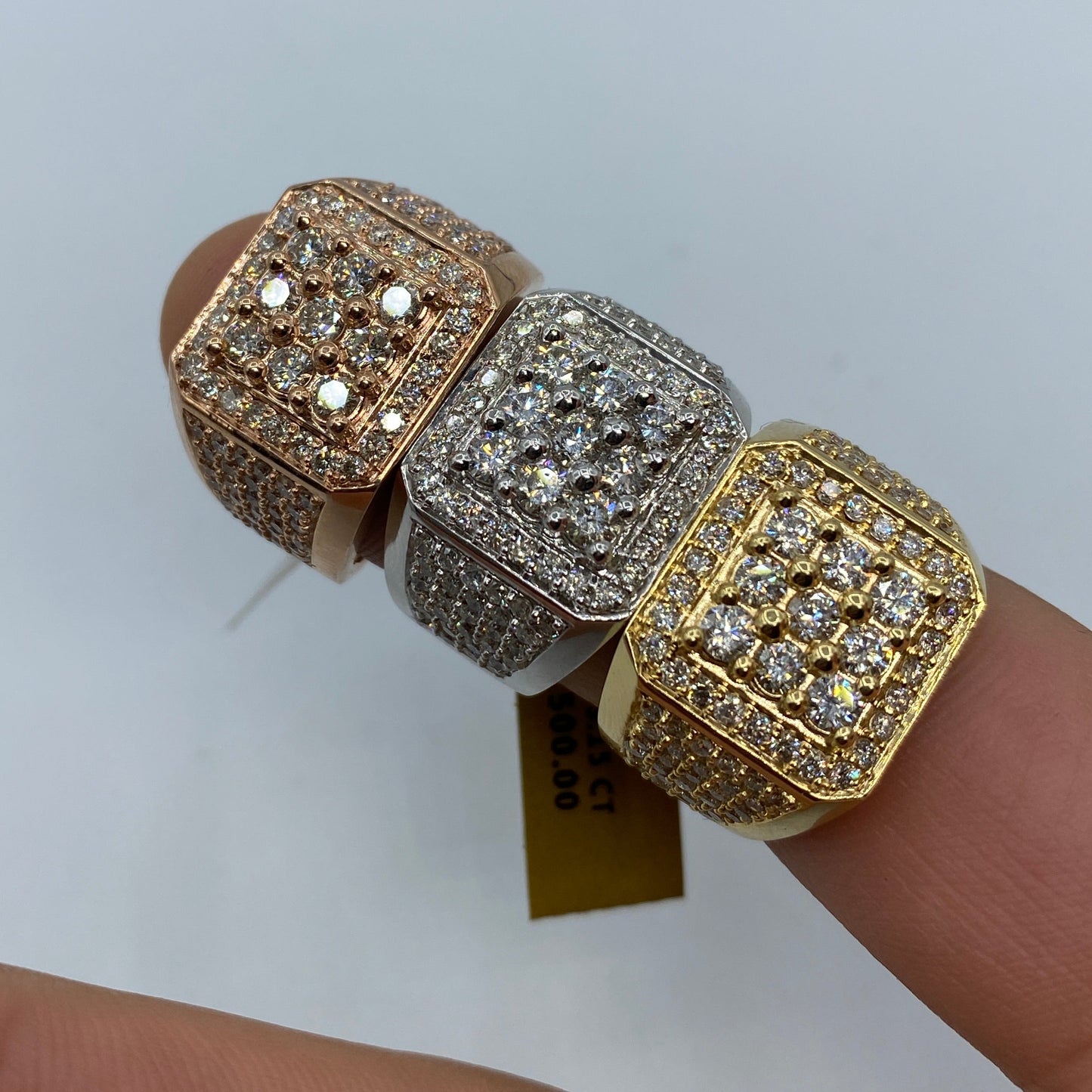 10K Square Divine Diamond Ring