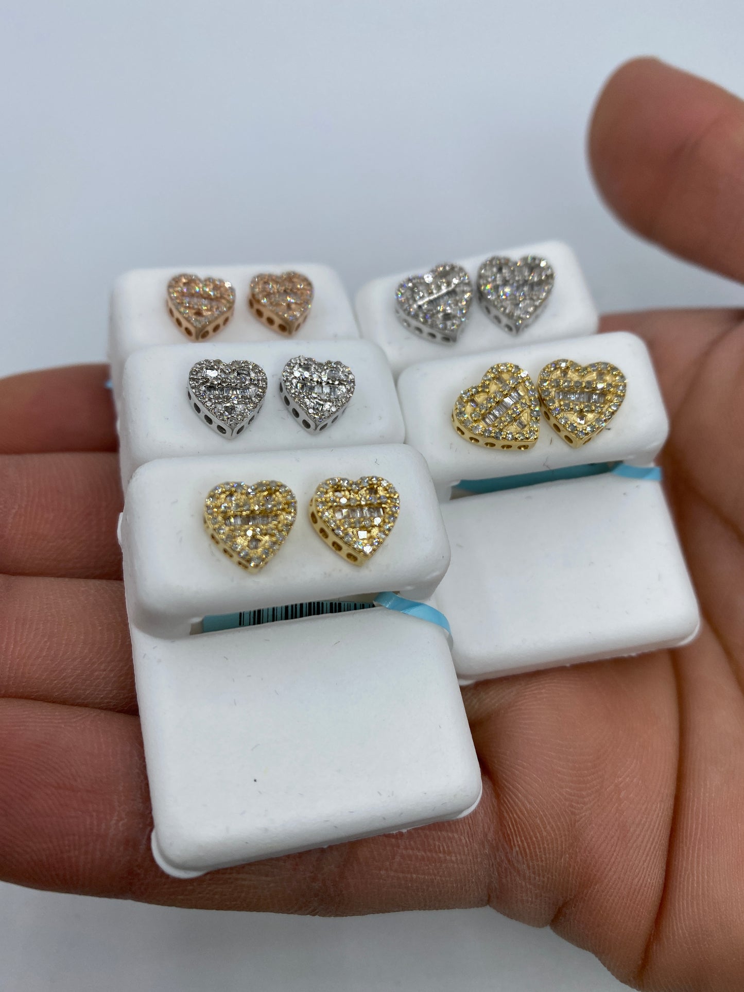 Heart Baguette Earrings