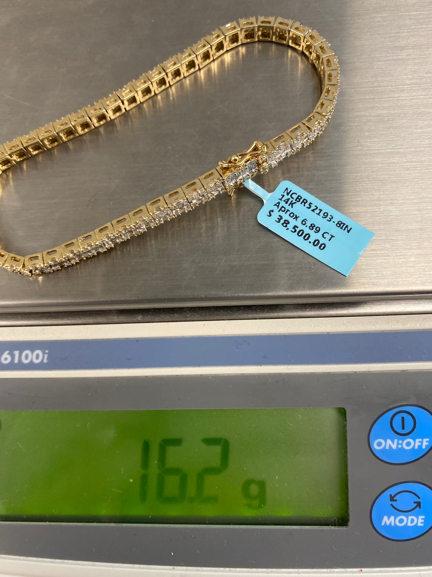 14K Tennis Baguette 4.5mm, 8in