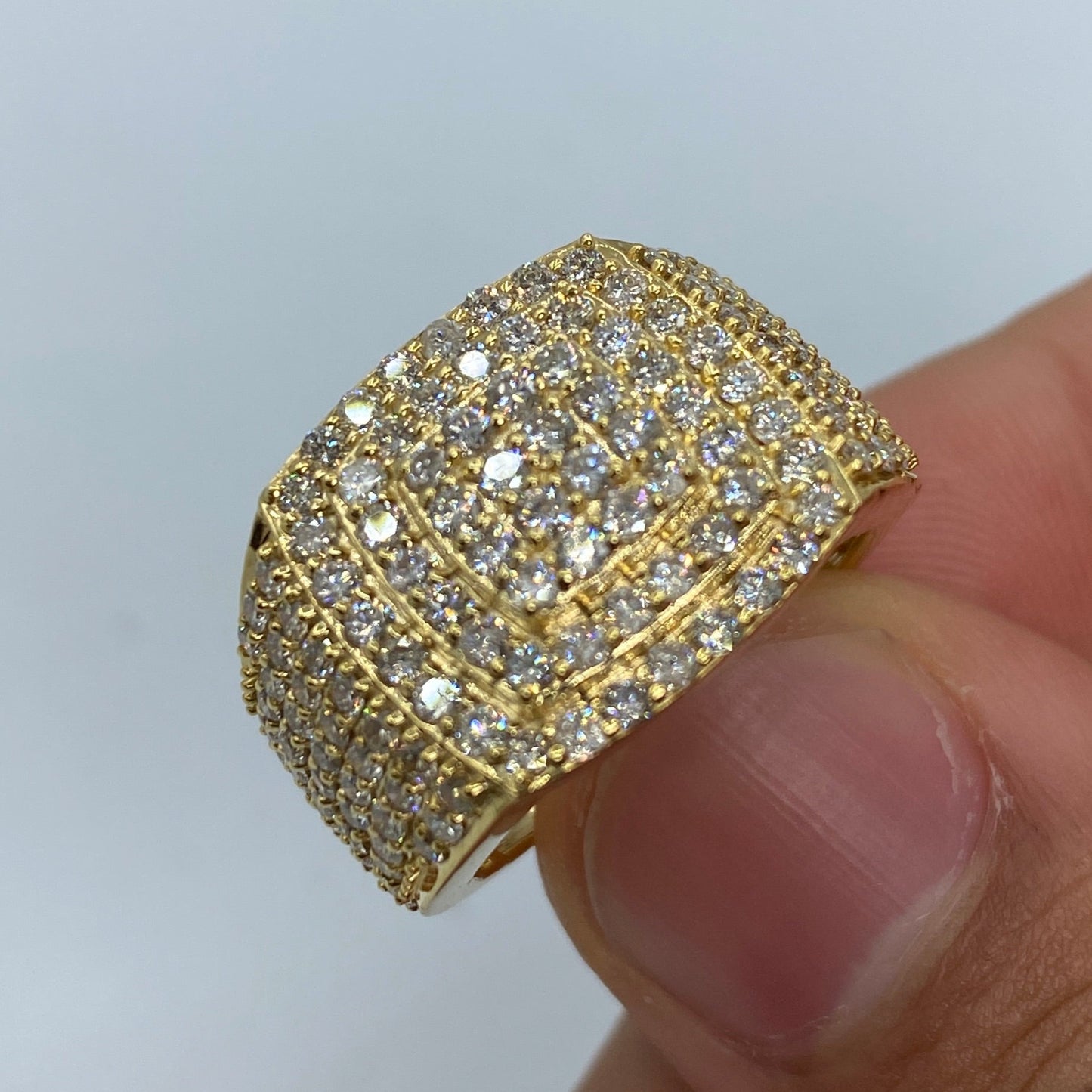 10K Square Titan Diamond Ring