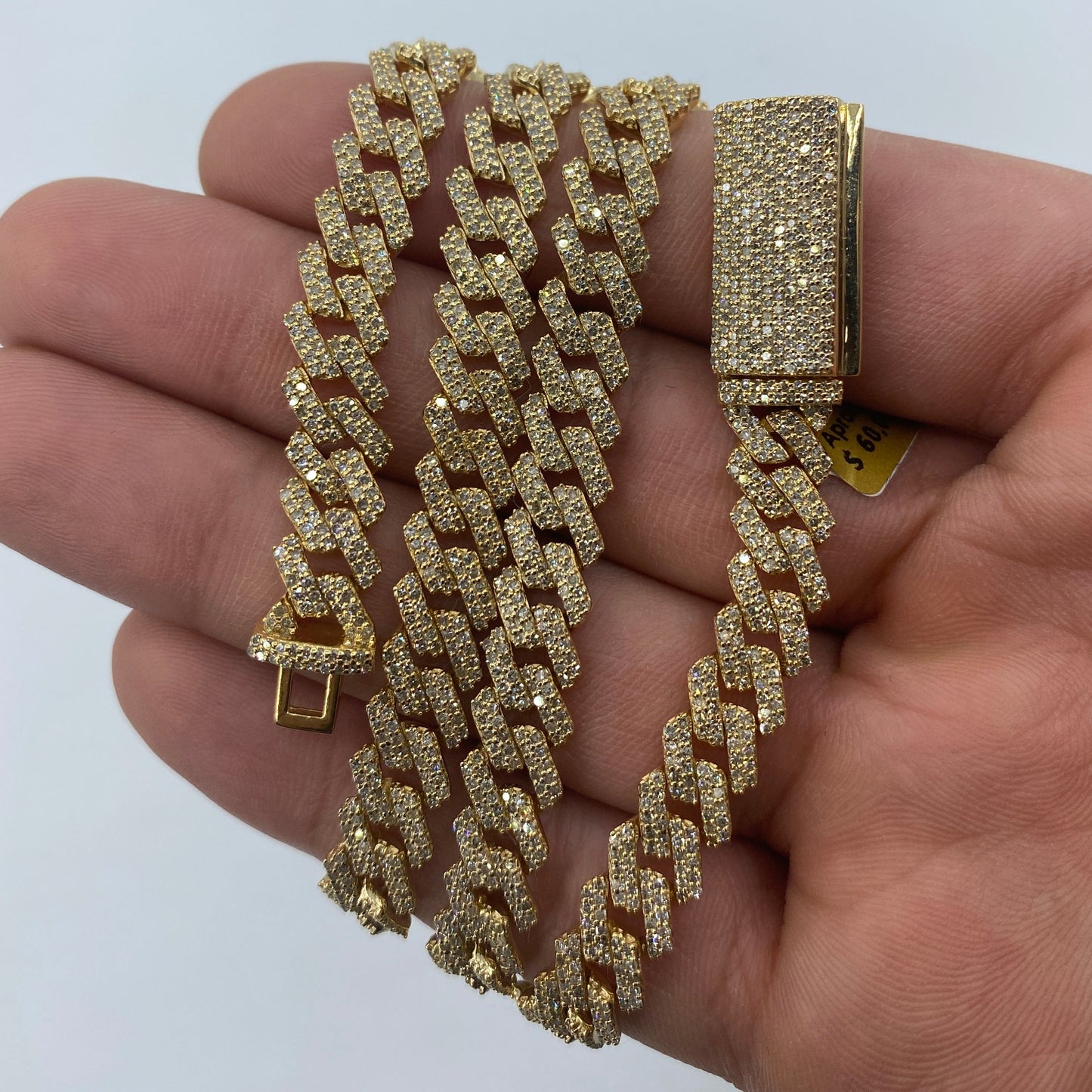 10K 8MM Cuban Link Diamond Chain 22"