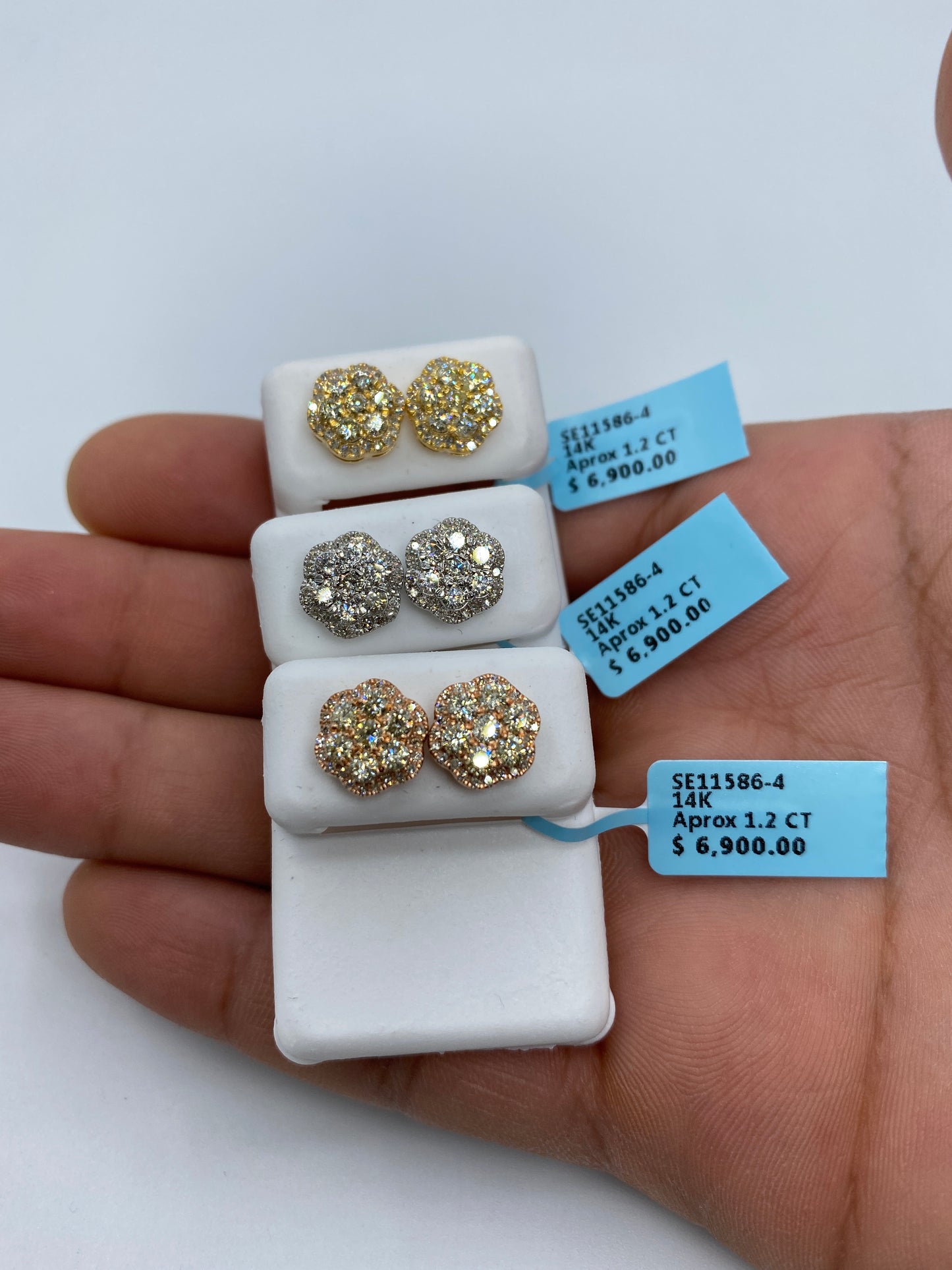 3D Flower Earrings Large