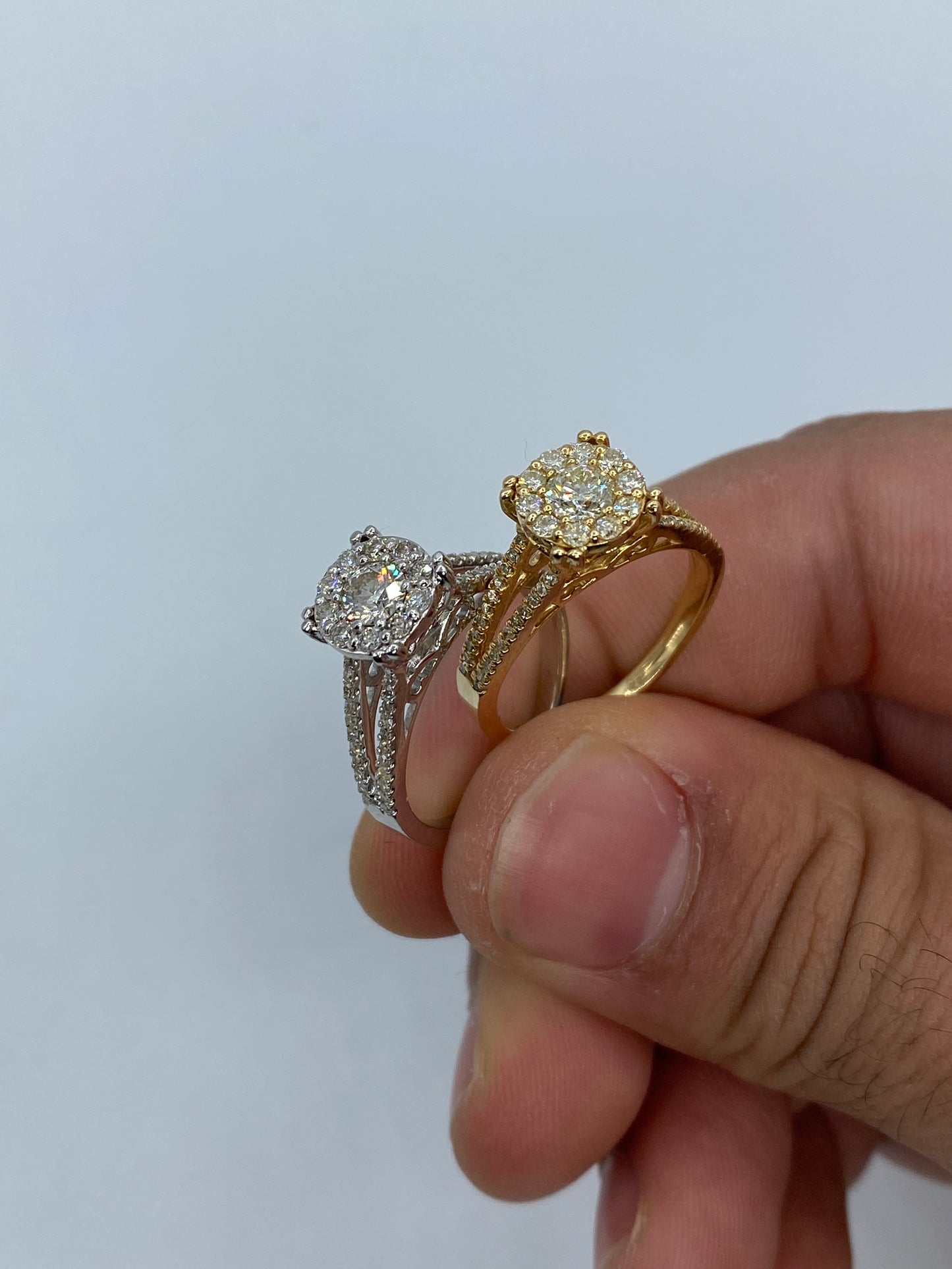 Square Flower Engagement Ring