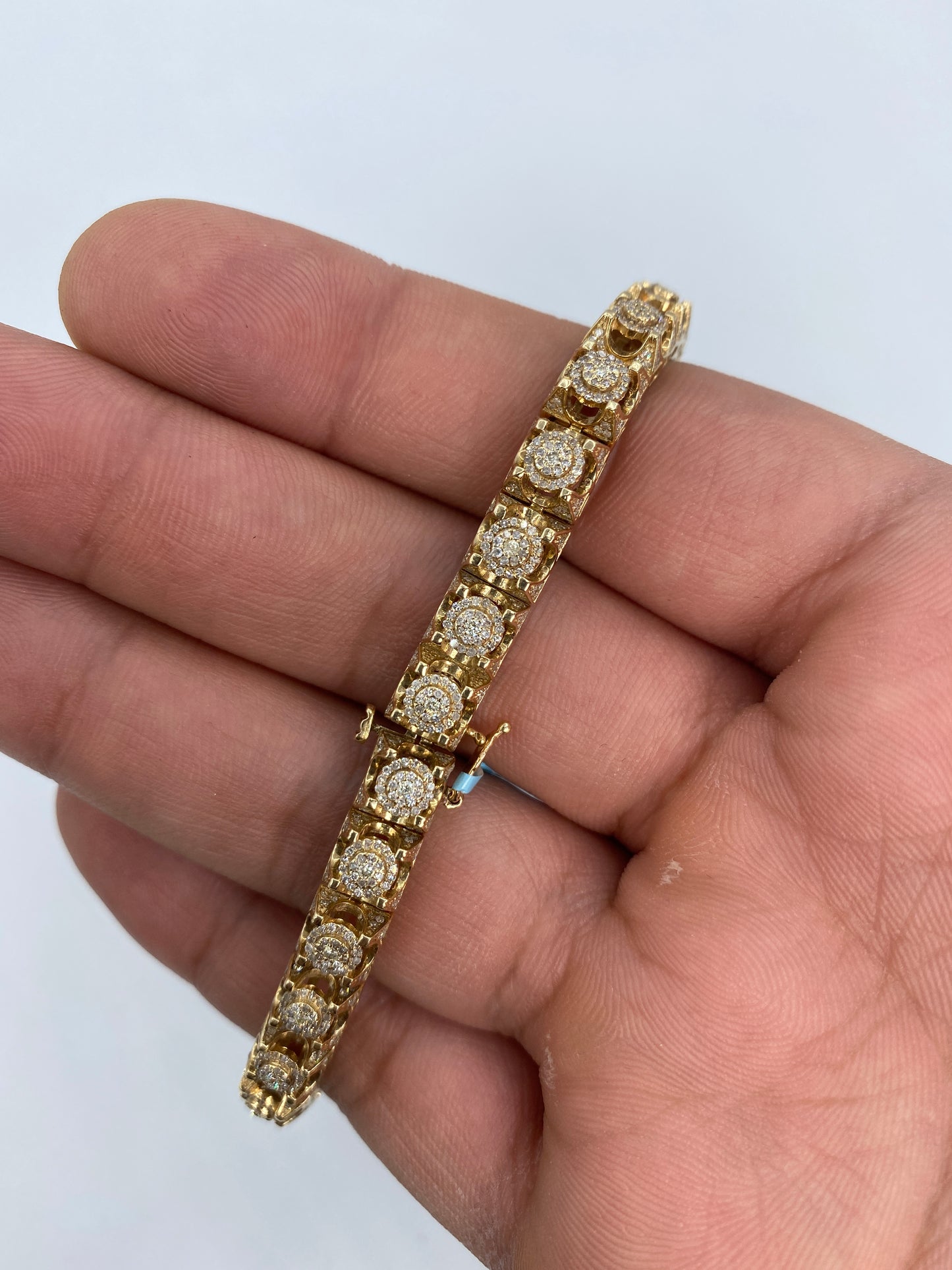 14K Tennis Castle Bracelet 6.5mm, 8in