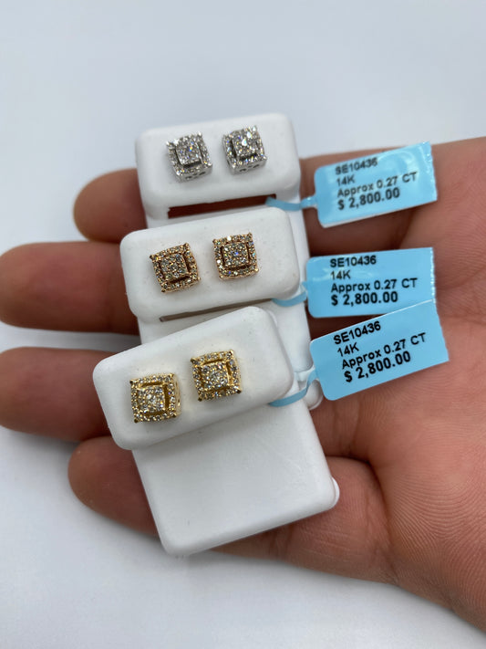 Square Box Earrings Small