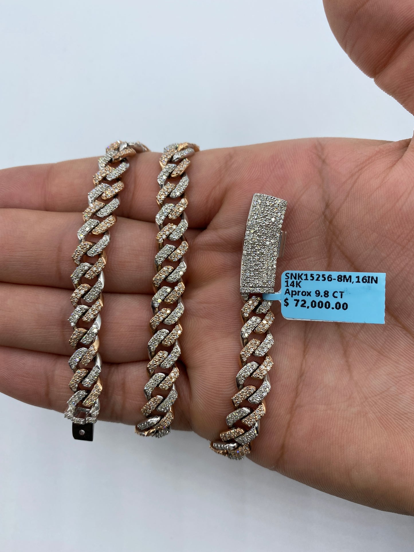 14K Cuban Chain 8mm, 16in