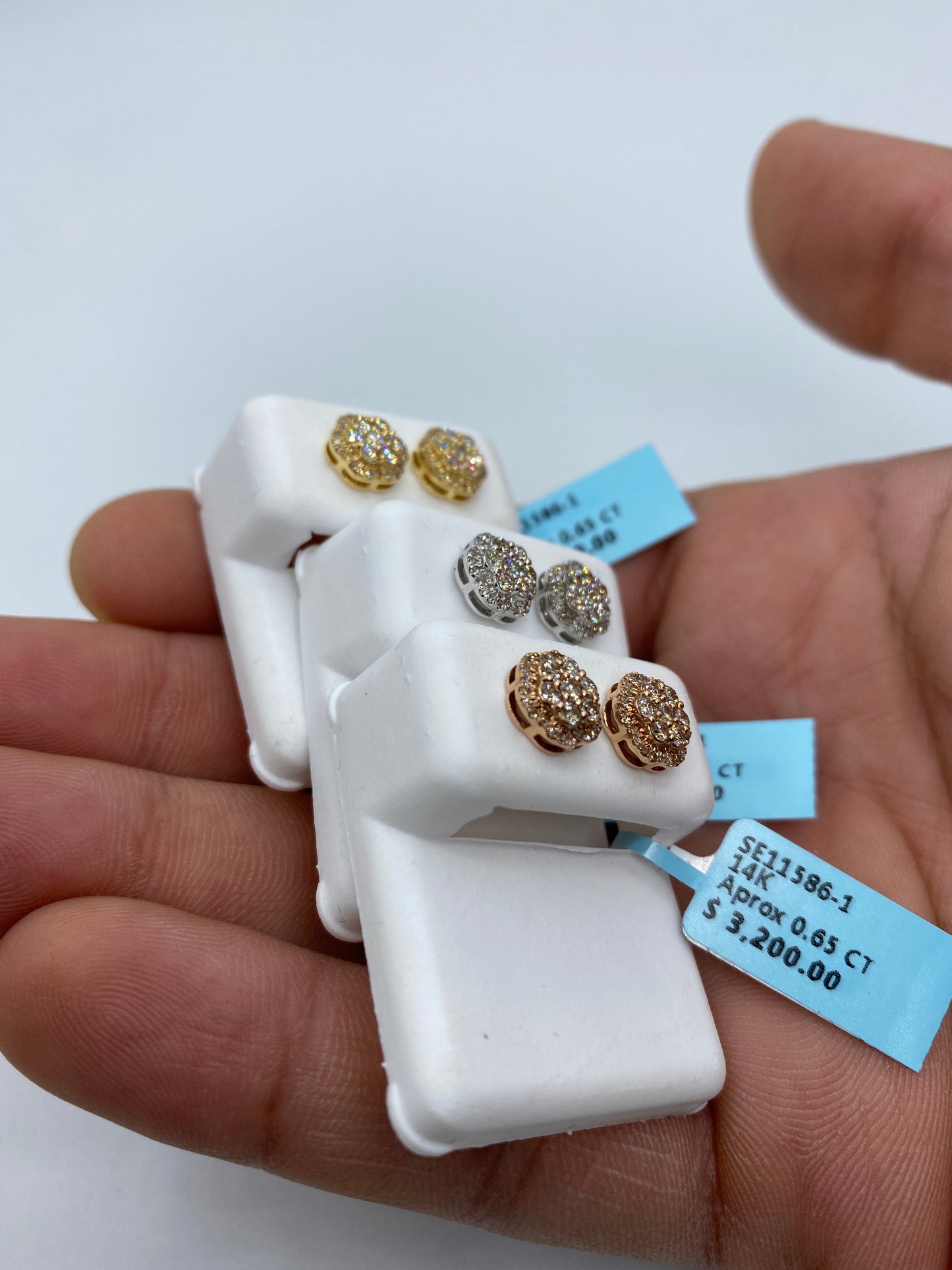 3D Flower Earrings Small