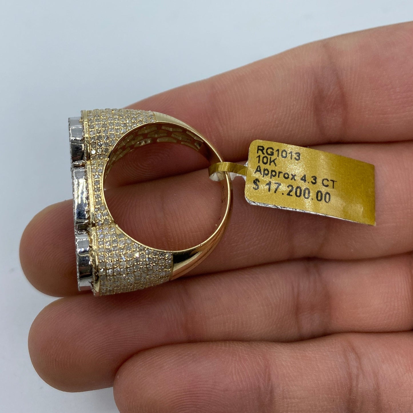 10K CEO Name Plate Diamond Ring