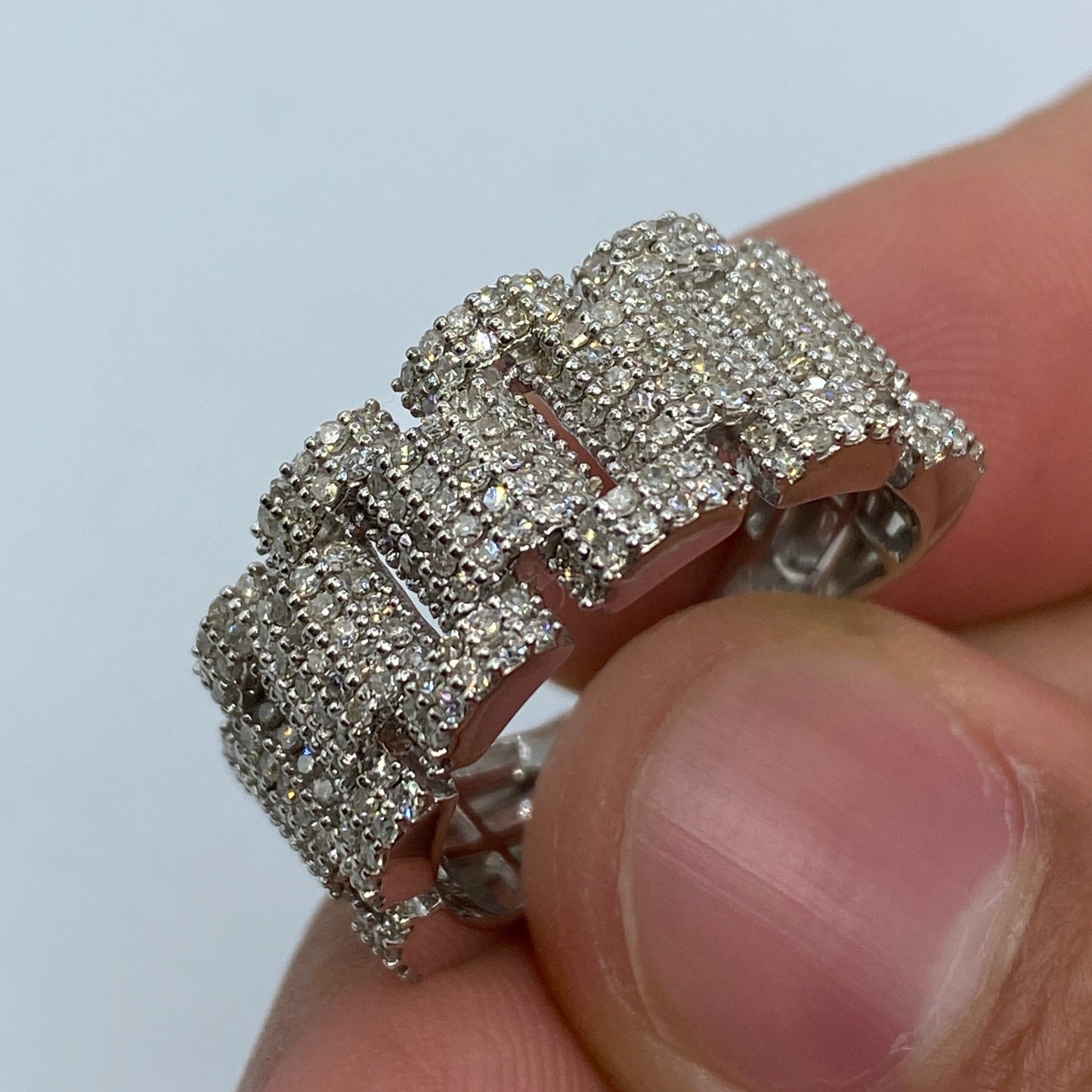 10K Watch Band Diamond Ring