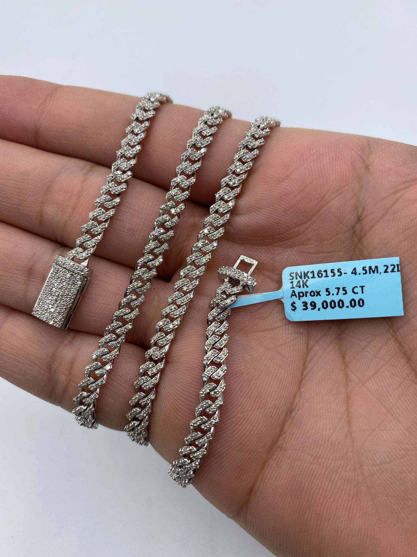14K Cuban Chain 4.5mm, 22in