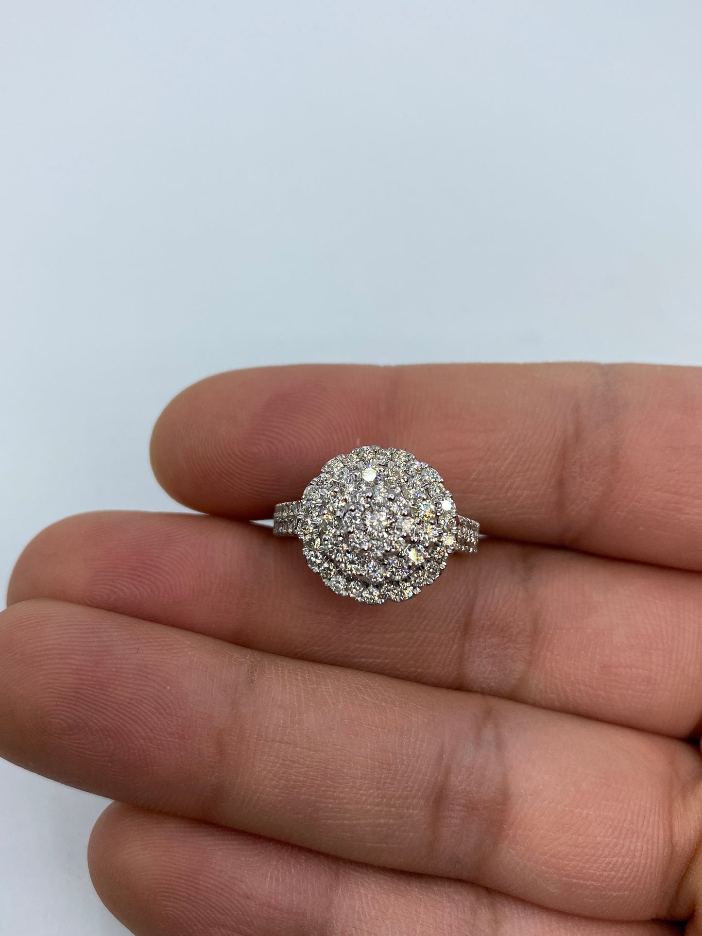 White Gold Circle Engagement Ring