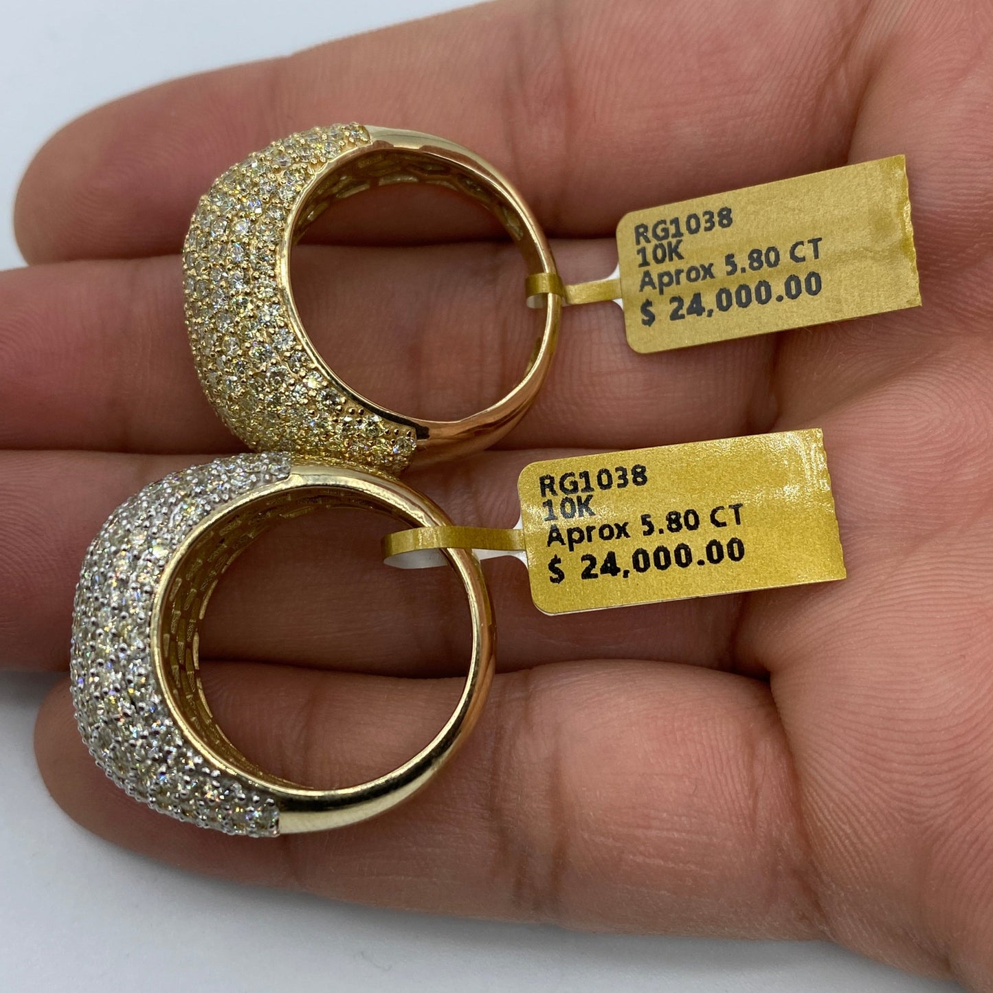 10K Dome Diamond Ring Style #1