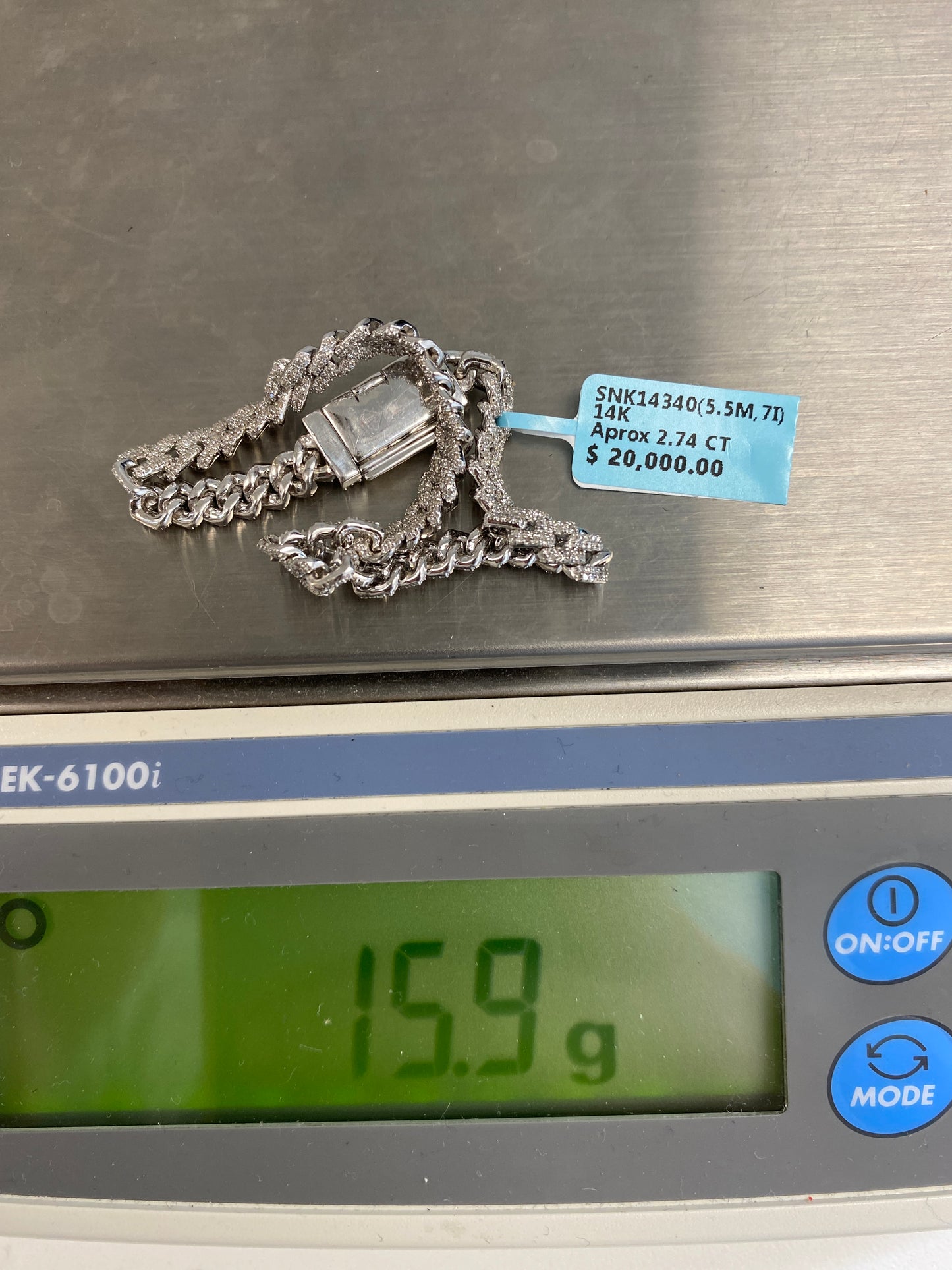 14K Cuban Bracelet 5.5mm, 7in