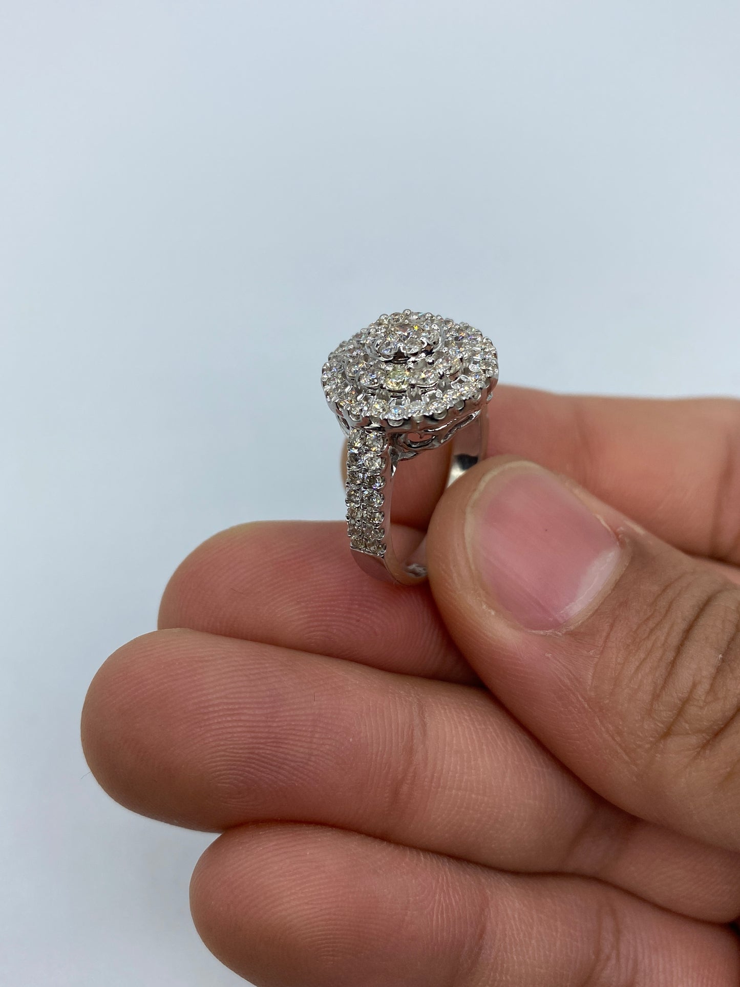 White Gold Circle Engagement Ring