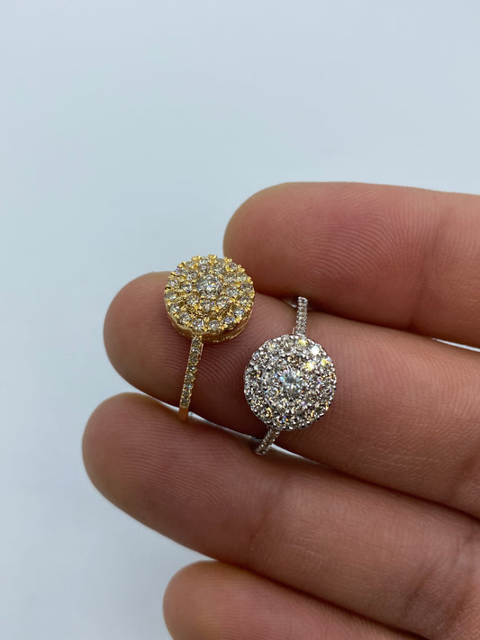 Circle Thin Band Engagement Ring