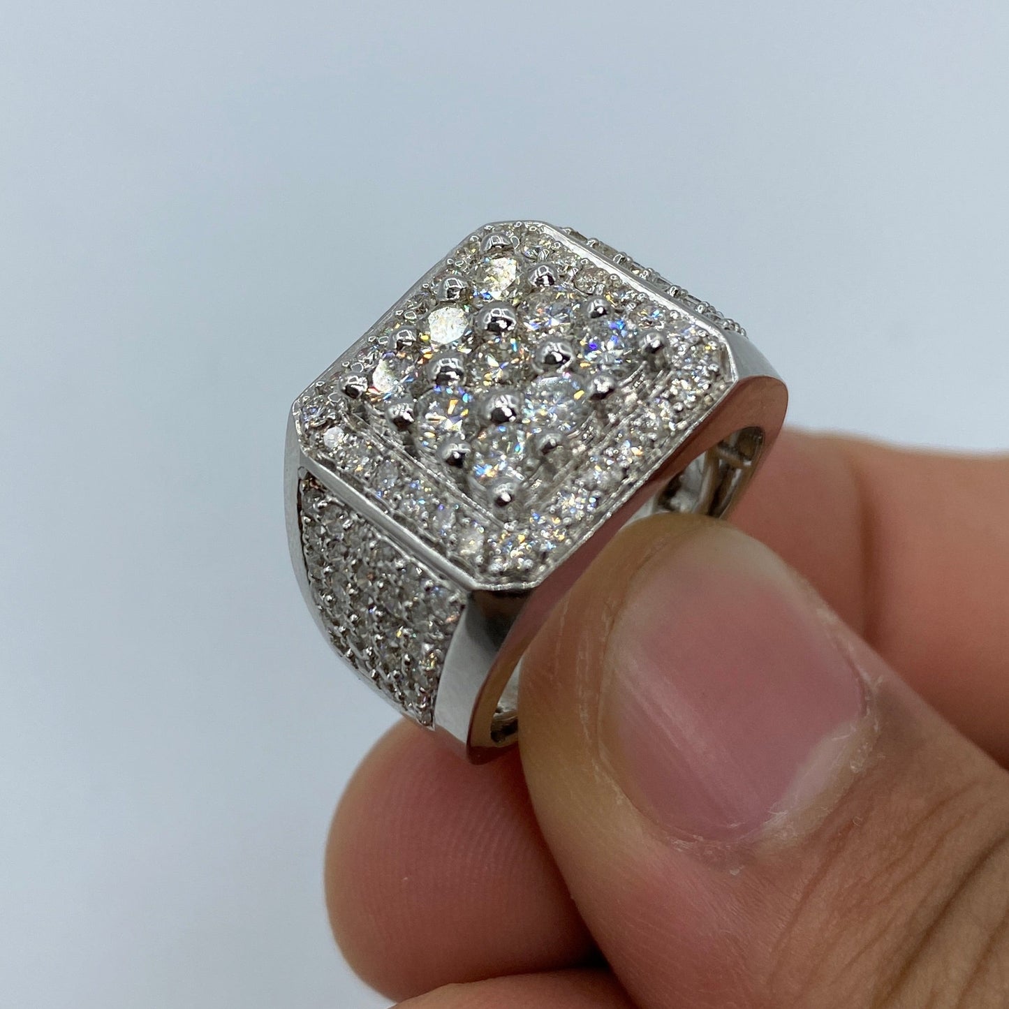10K Square Divine Diamond Ring