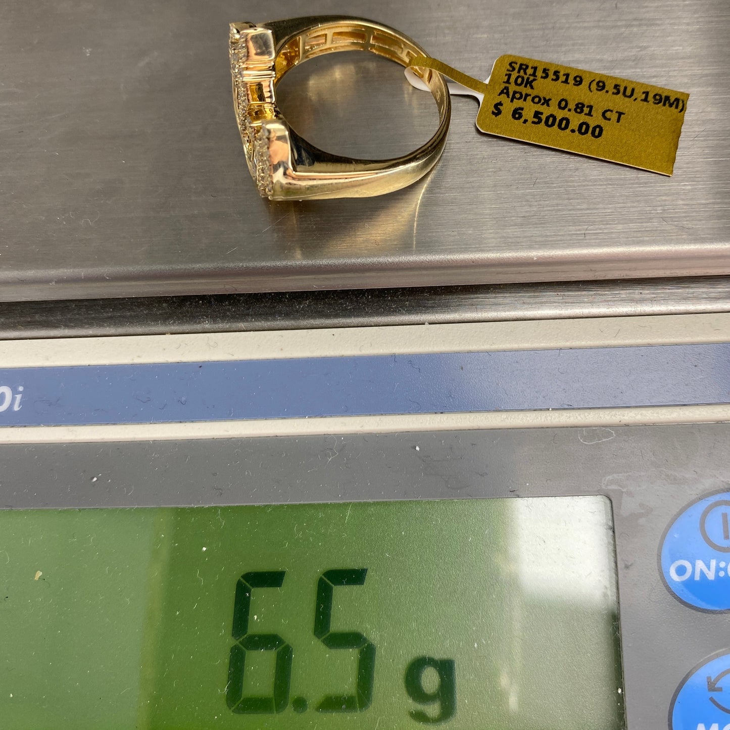 10K Allah Diamond Baguette Ring