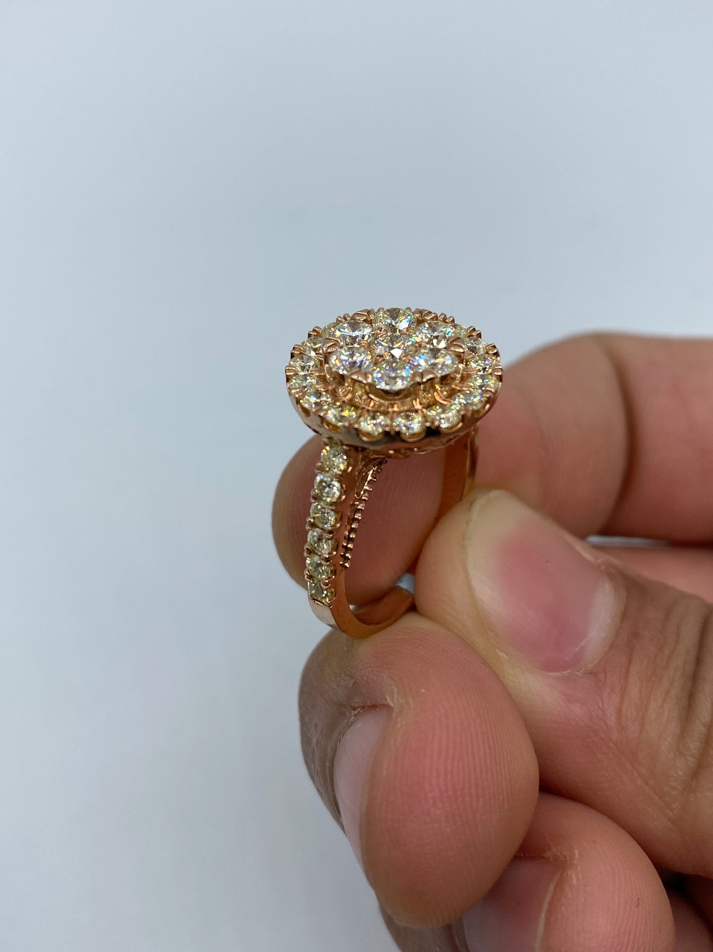 Rose Gold Circle Engagement Ring