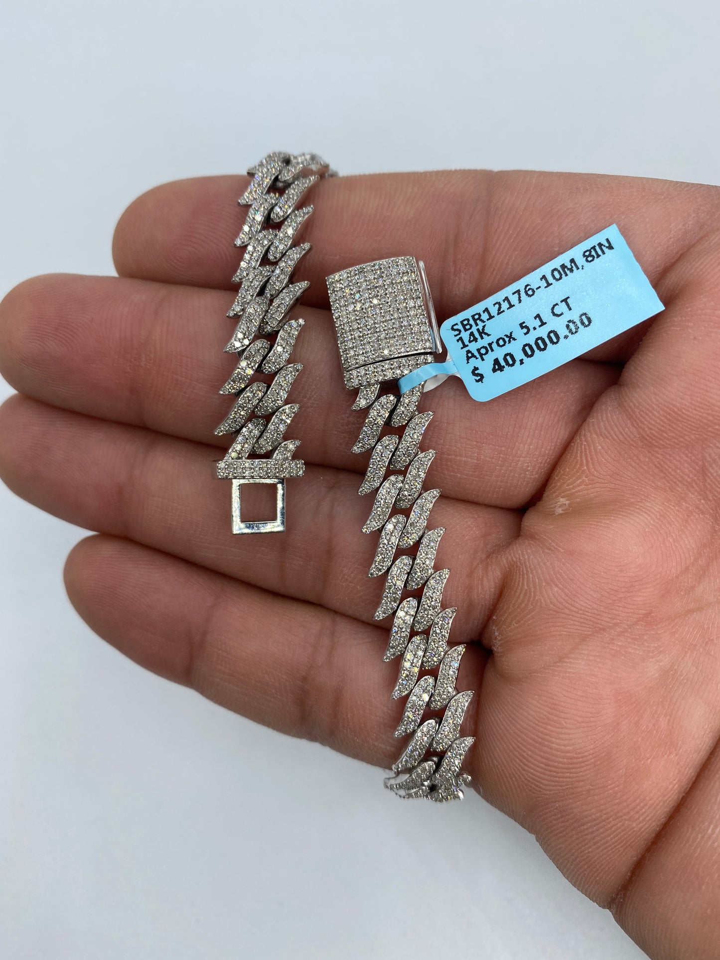 14K Cuban Thorn Bracelet 10mm, 8in