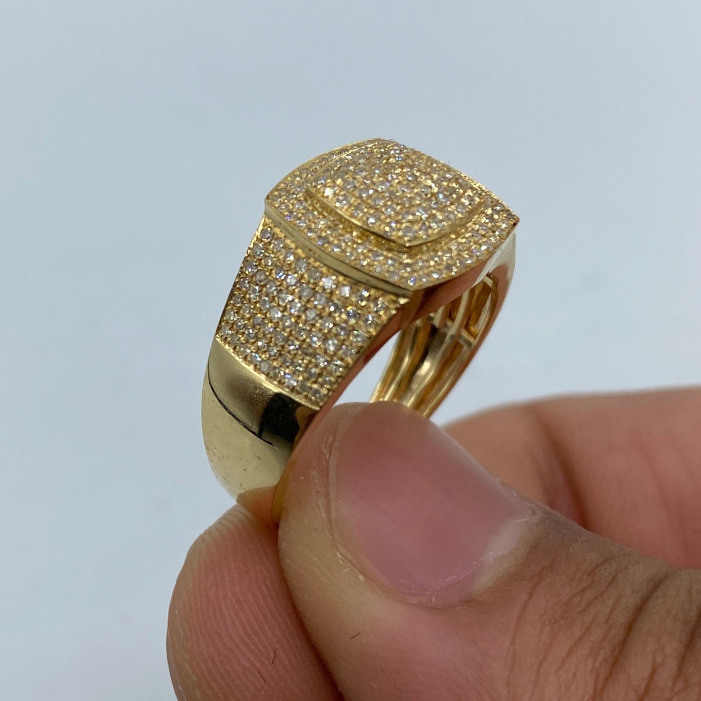 10K Square Pandora Diamond Ring
