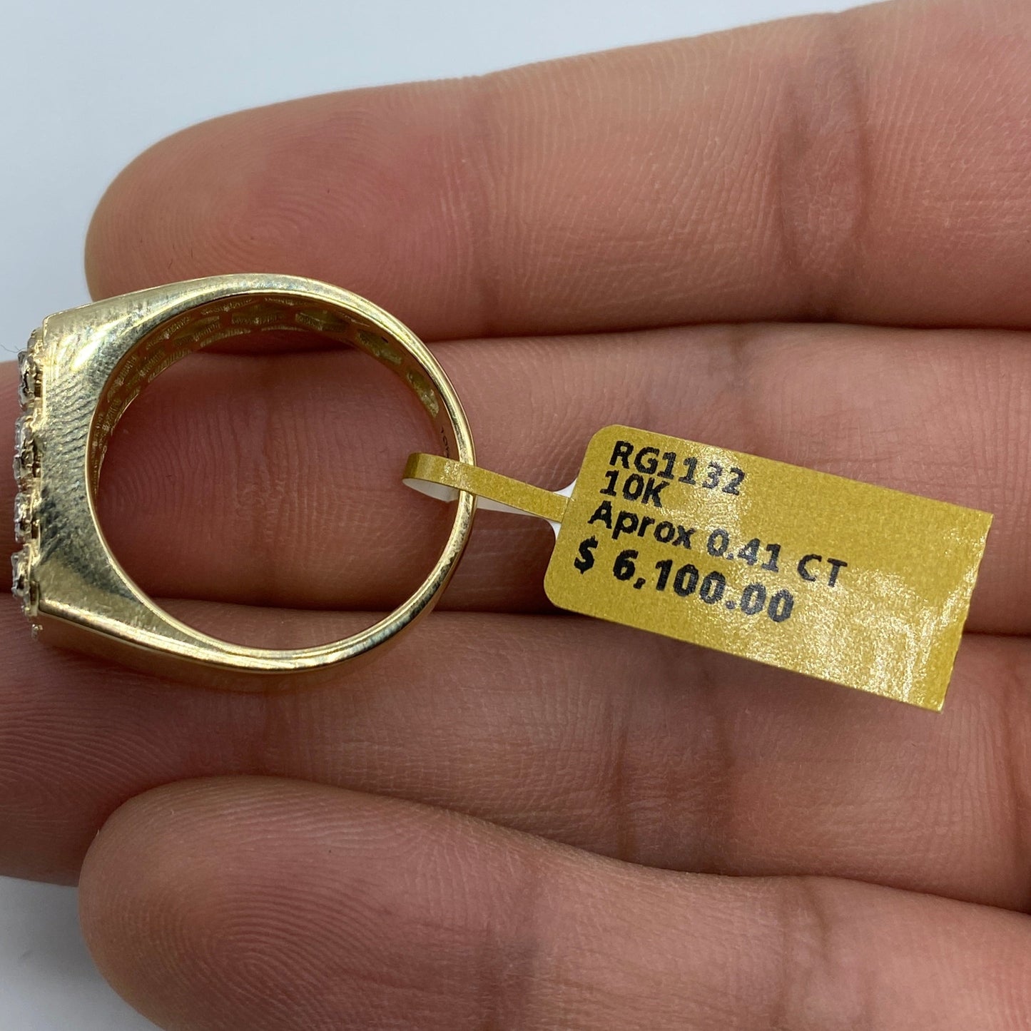 10K Boss Name Plate Diamond Ring