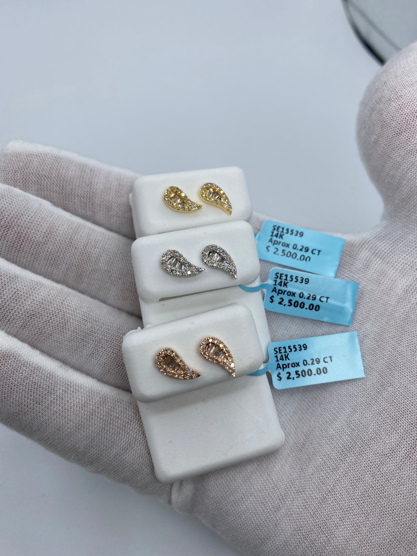 Tear Baguette Earrings